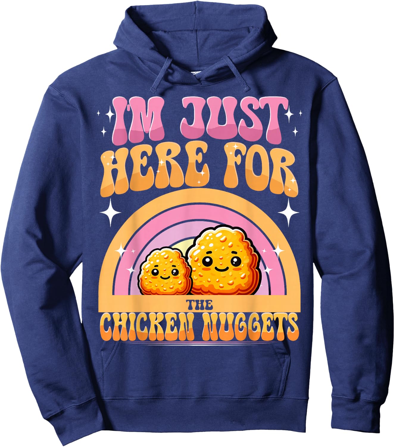 Cute Chicken Nuggets Kids Hoodie - Hoodie | Navy