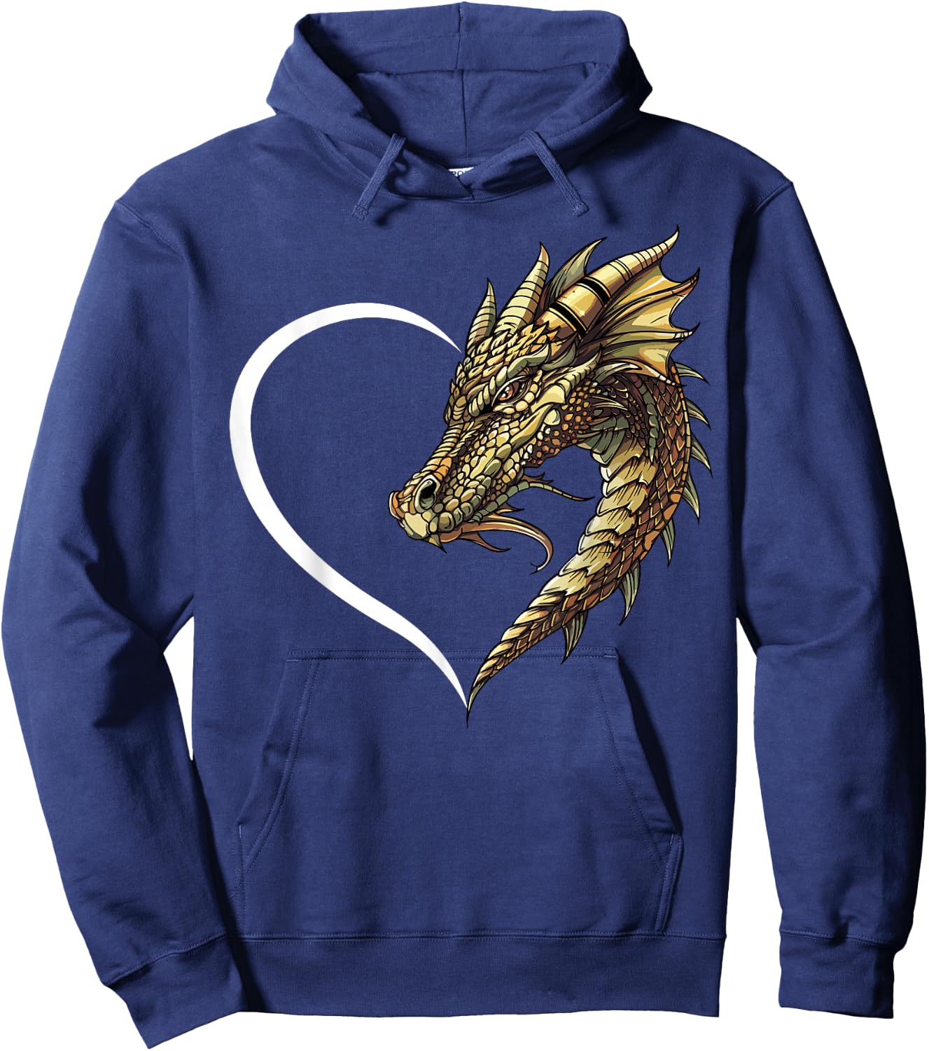 Dragon Shirts Girls Kids Heart Cute Dragon Hoodie - Hoodie | Navy