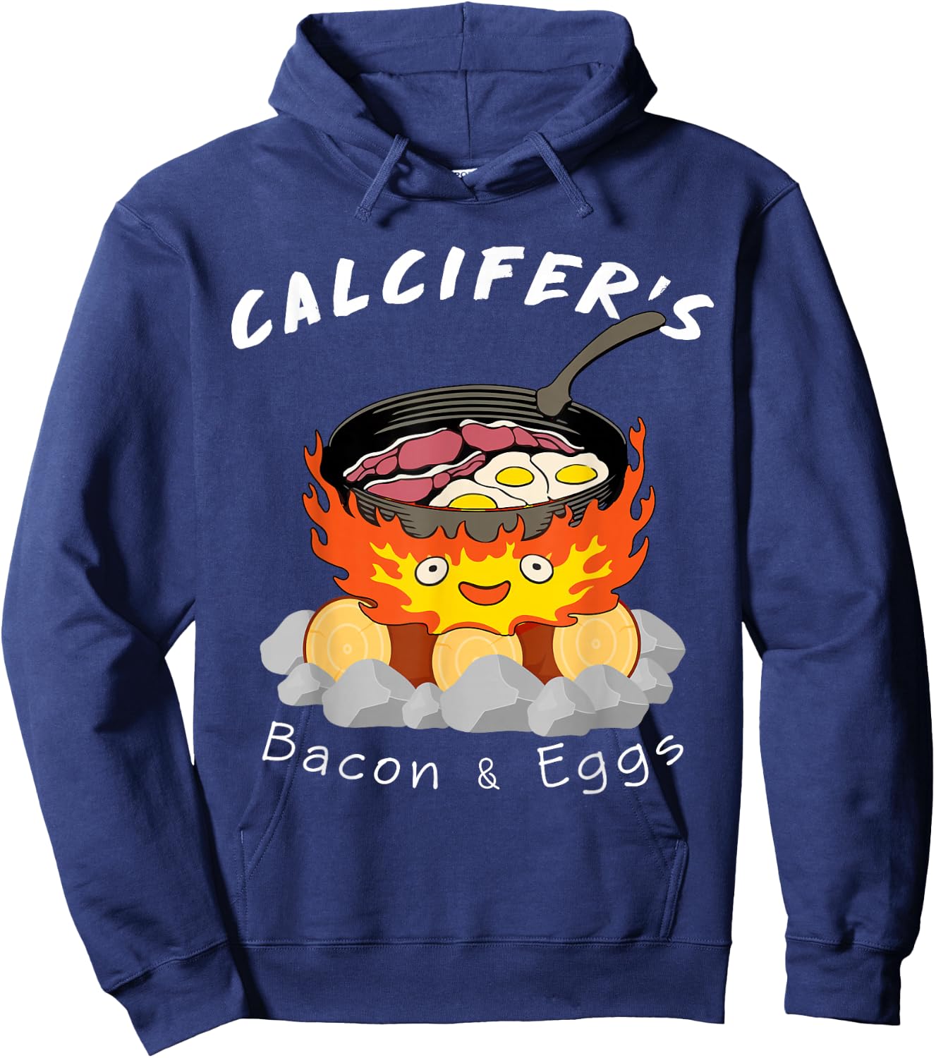 Food lover, Calcifer's bacon and egg Cook Hoodie - Hoodie | Navy