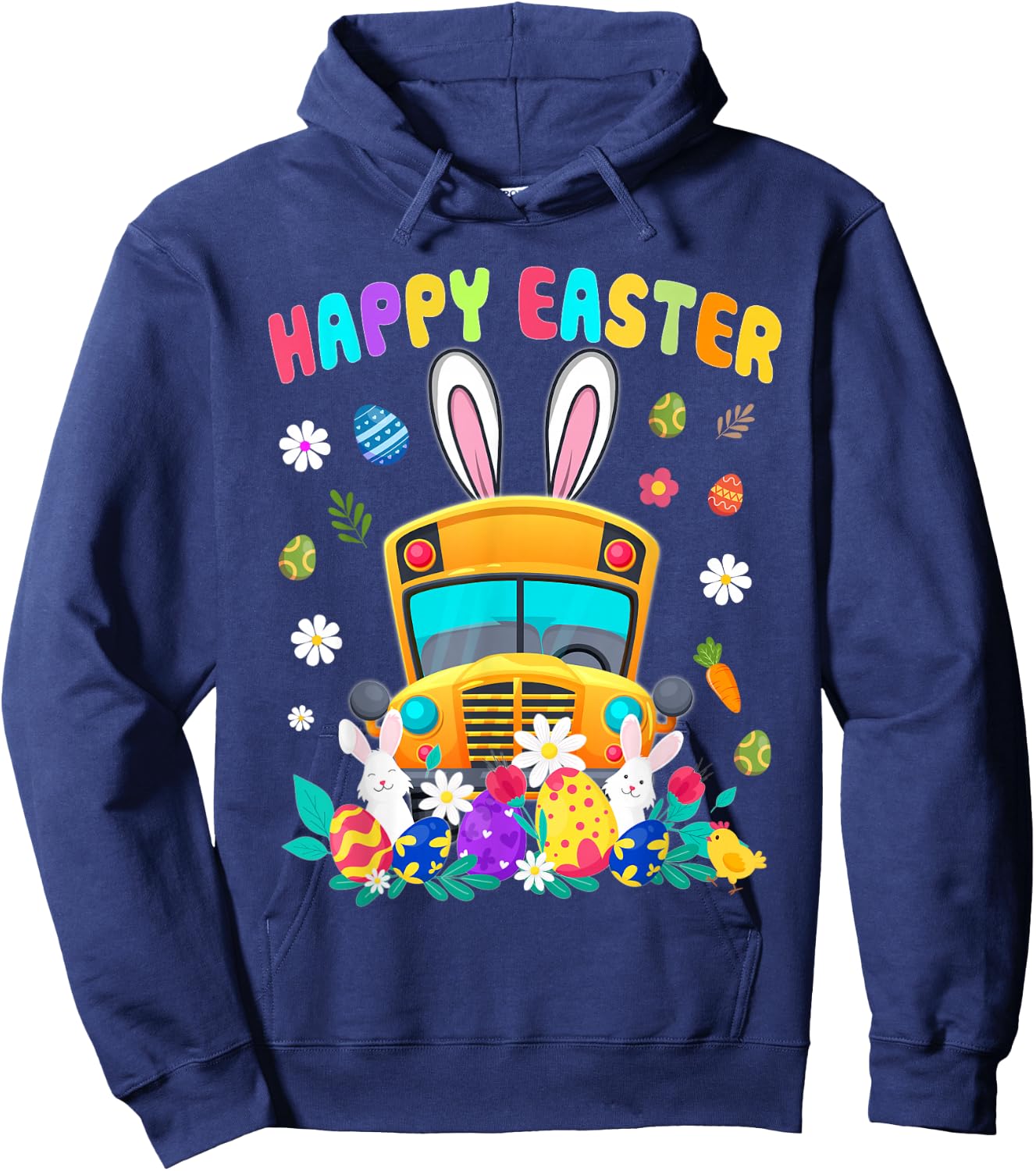 School Bus Driver Happy Easter Hoodie - Hoodie | Navy