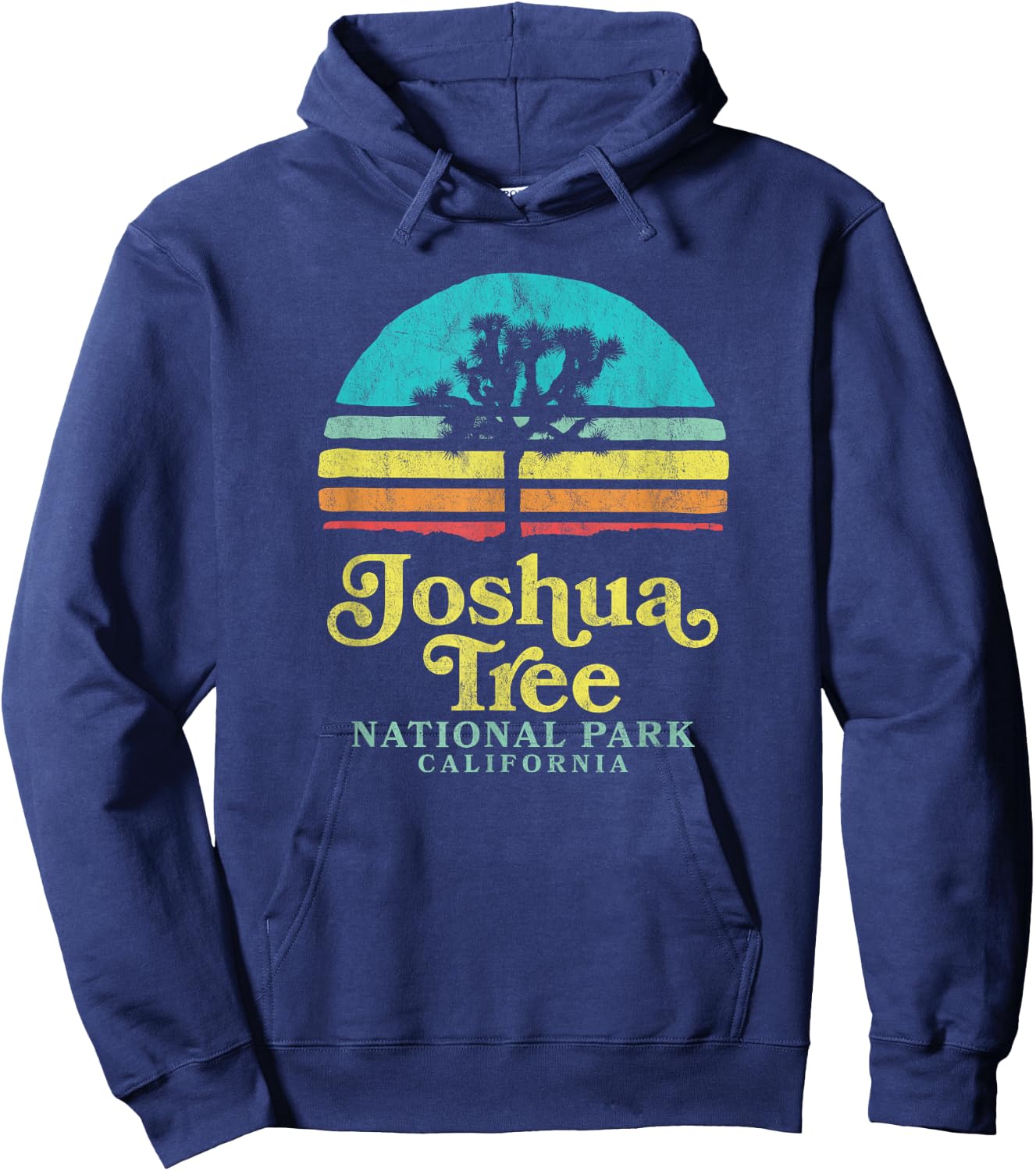 Vintage Joshua Tree National Park Retro Hoodie - Hoodie | Navy