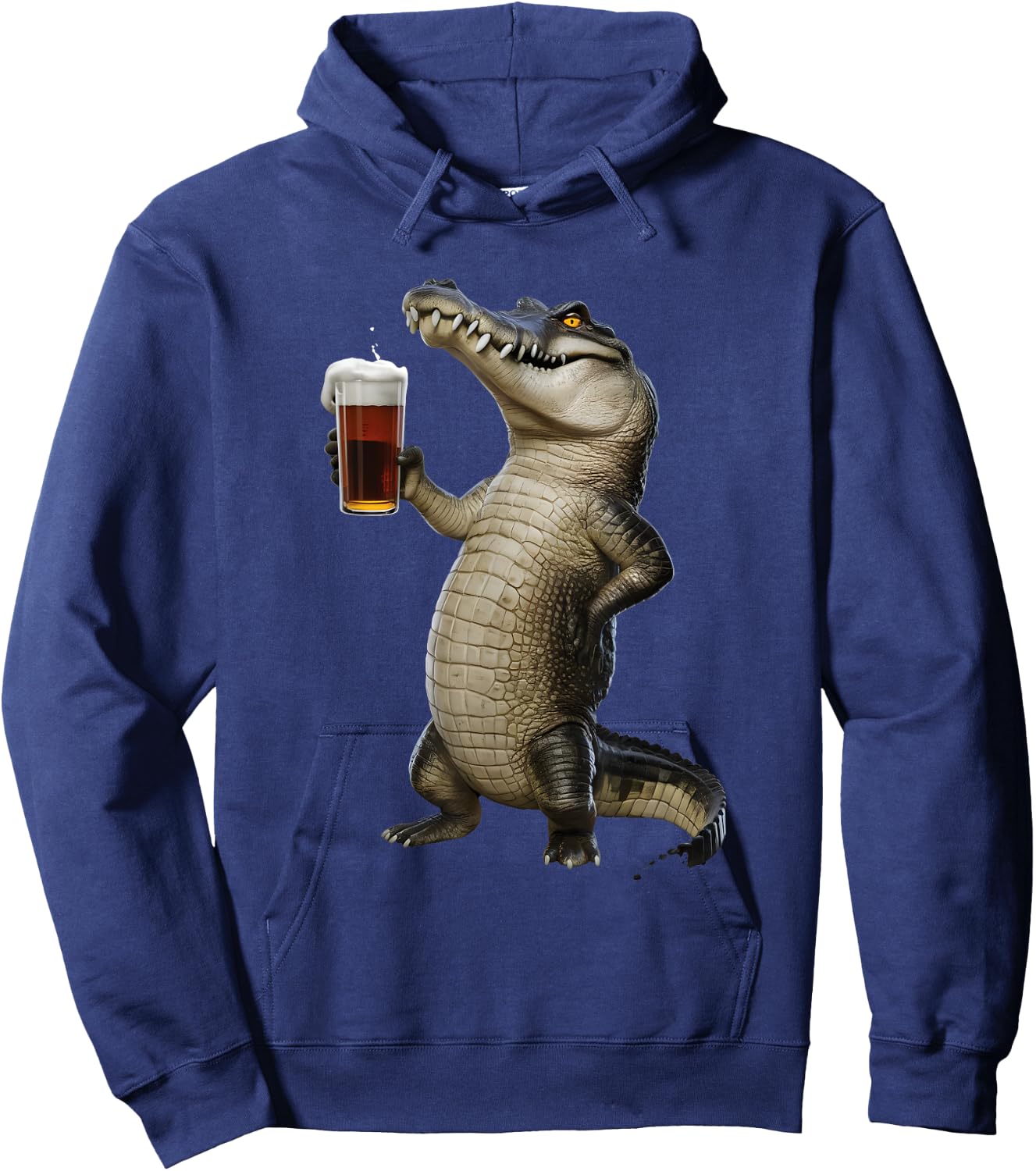 Crocodile Boire Bière Réaliste Hoodie - Hoodie | Navy