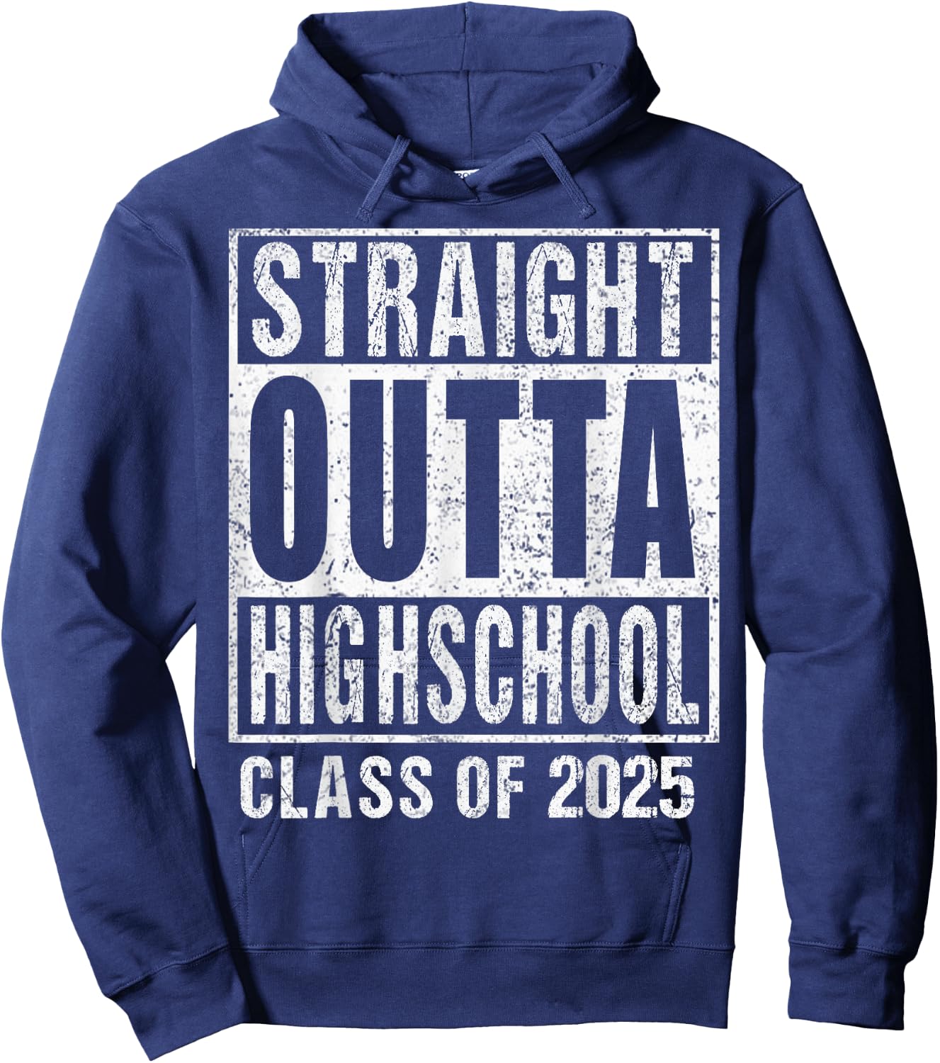 Straight Outta High School Class Of 2025 Hoodie - Hoodie | Navy
