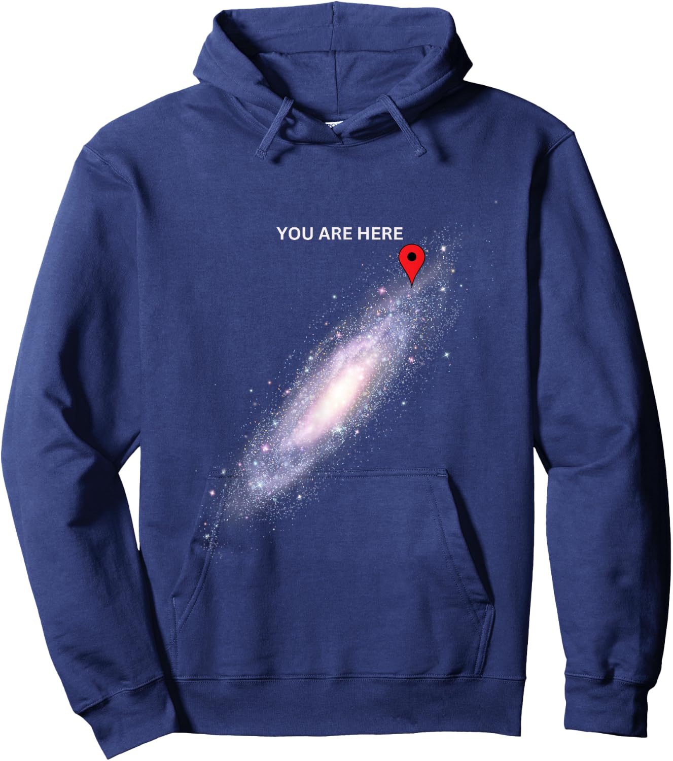 Galaxy Science Geek Du bist hier Space Hoodie - Hoodie | Navy