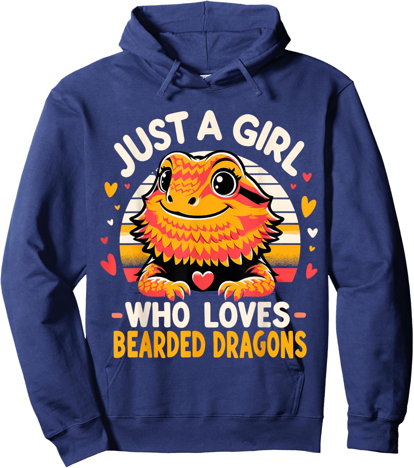 Just a Girl Who Loves Bearded Dragons Hoodie - Hoodie | Navy
