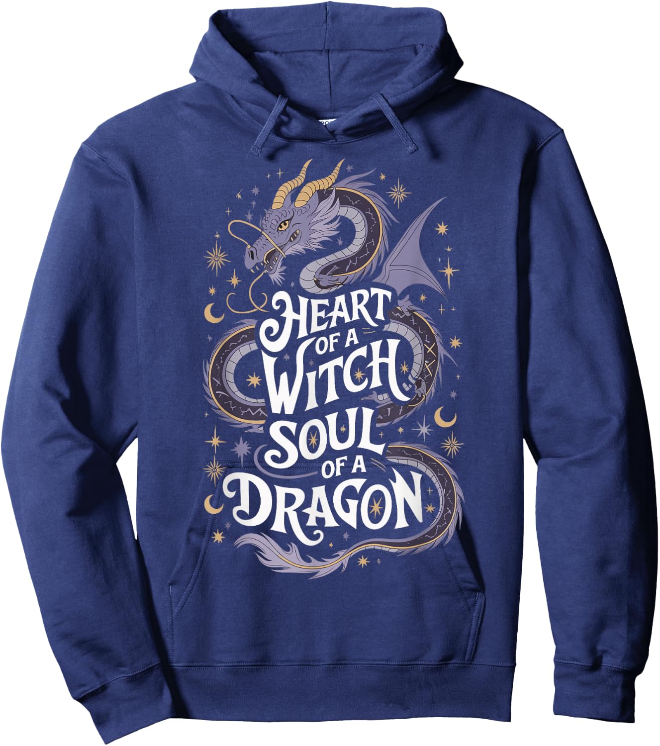 Heart Of A Witch Soul Of A Dragon Hoodie - Hoodie | Navy