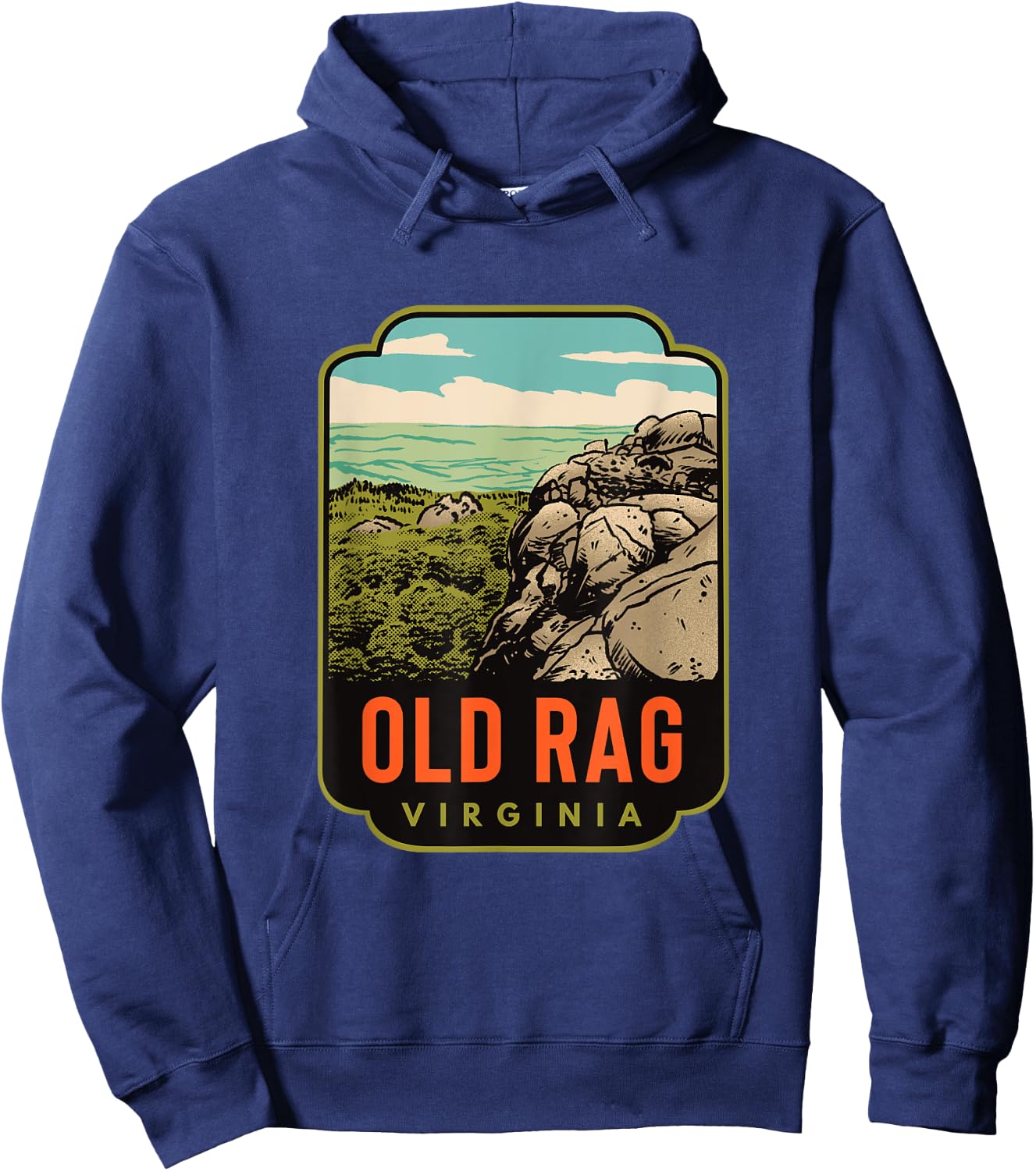 Old Rag Mountain Virginia Hoodie - Hoodie | Navy