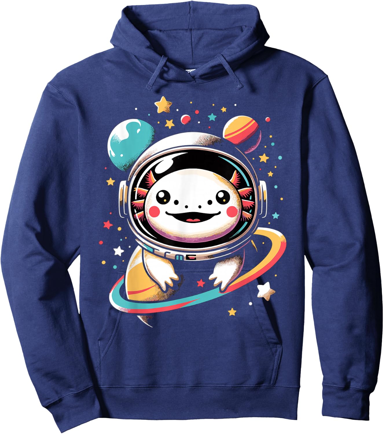 Cute Space Axolotl Kawaii Anime Space Hoodie - Hoodie | Navy