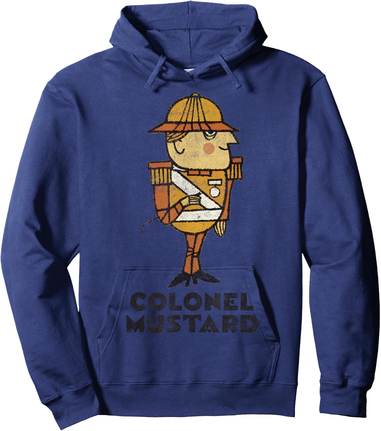 Clue Colonel Mustard Retro Poster Hoodie - Hoodie | Navy