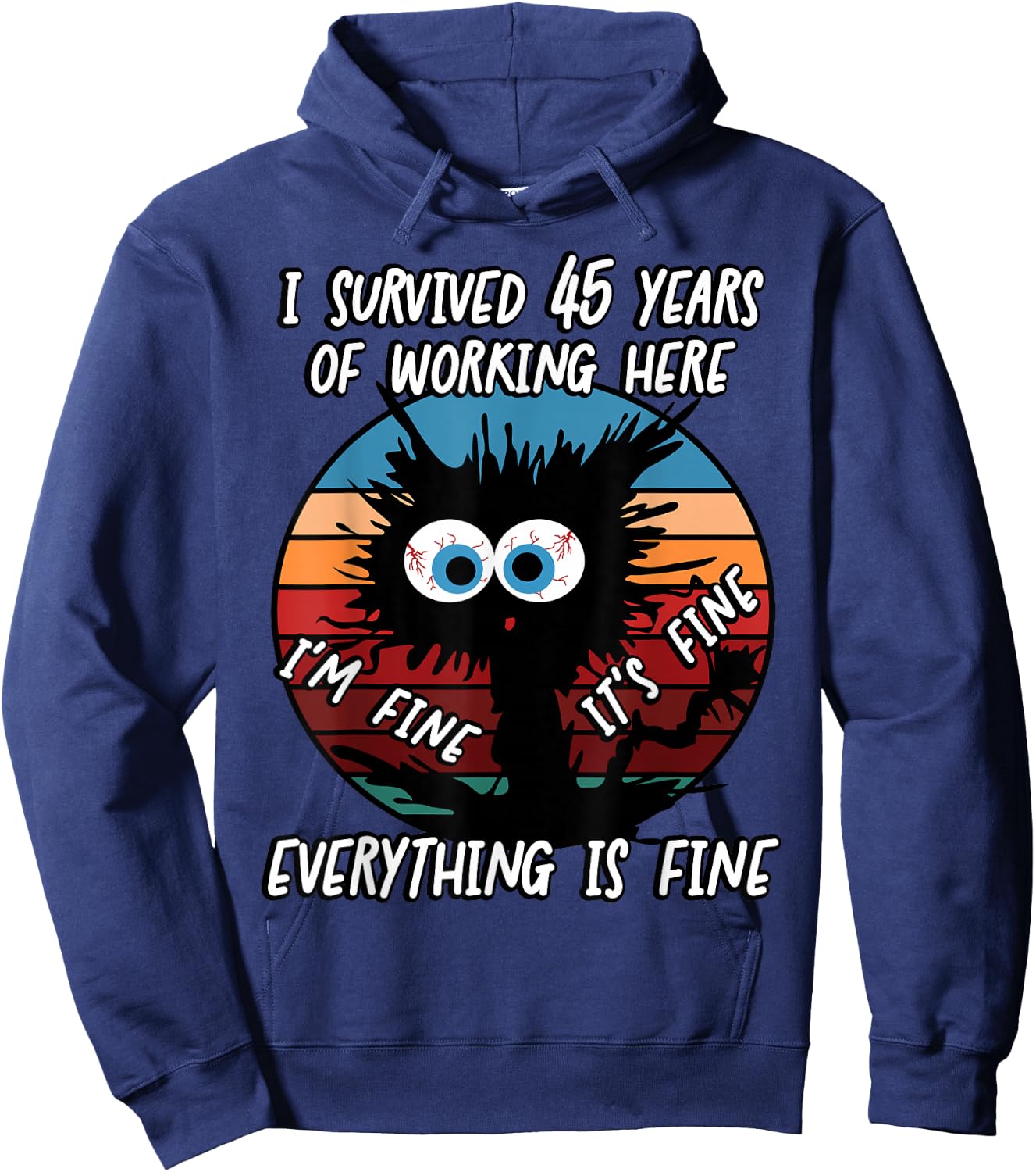 I Survived 45 Years of Working Here Hoodie - Hoodie | Navy