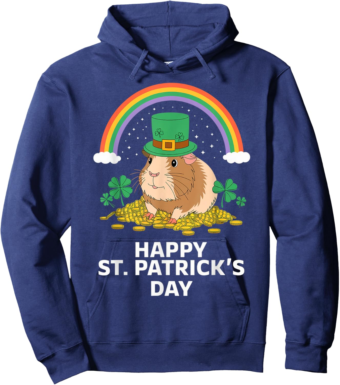 Women, Men, Kids Guinea pig St Patrick's Day Hoodie - Hoodie | Navy