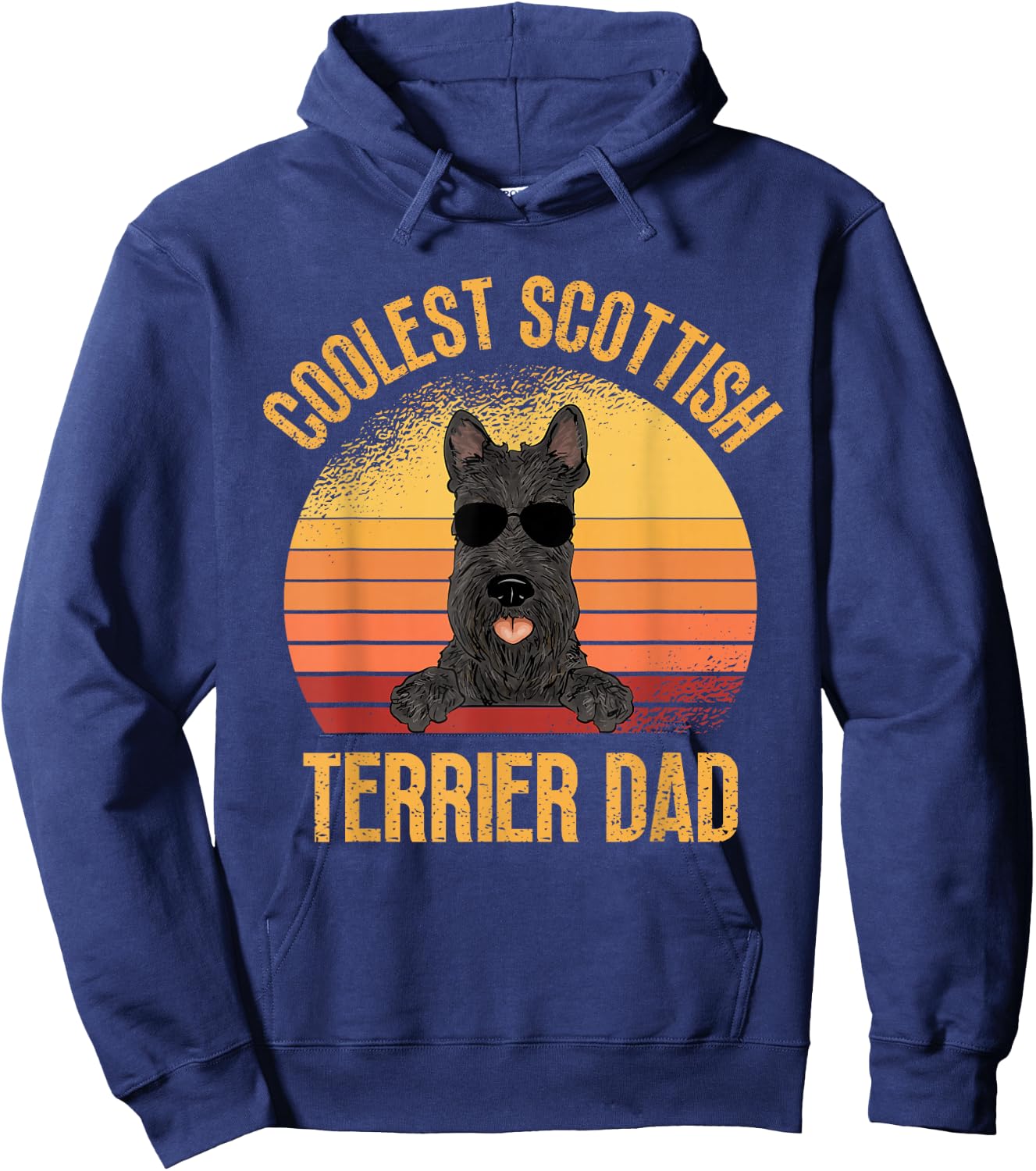 Coolest Scottish Terrier Dad Scottie Dog Dad Hoodie - Hoodie | Navy