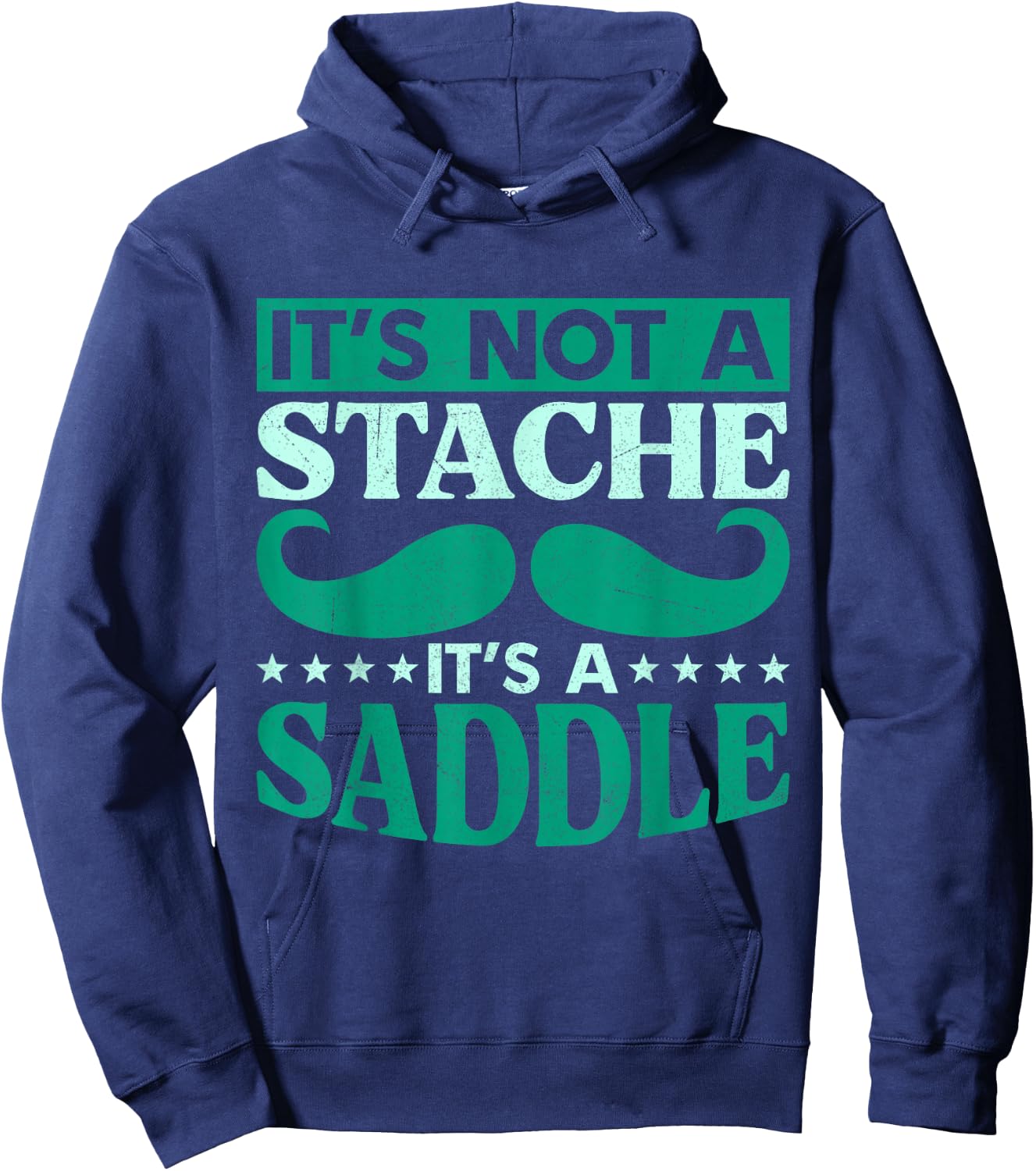 Funny Mustache Beard Men Hoodie - Hoodie | Navy