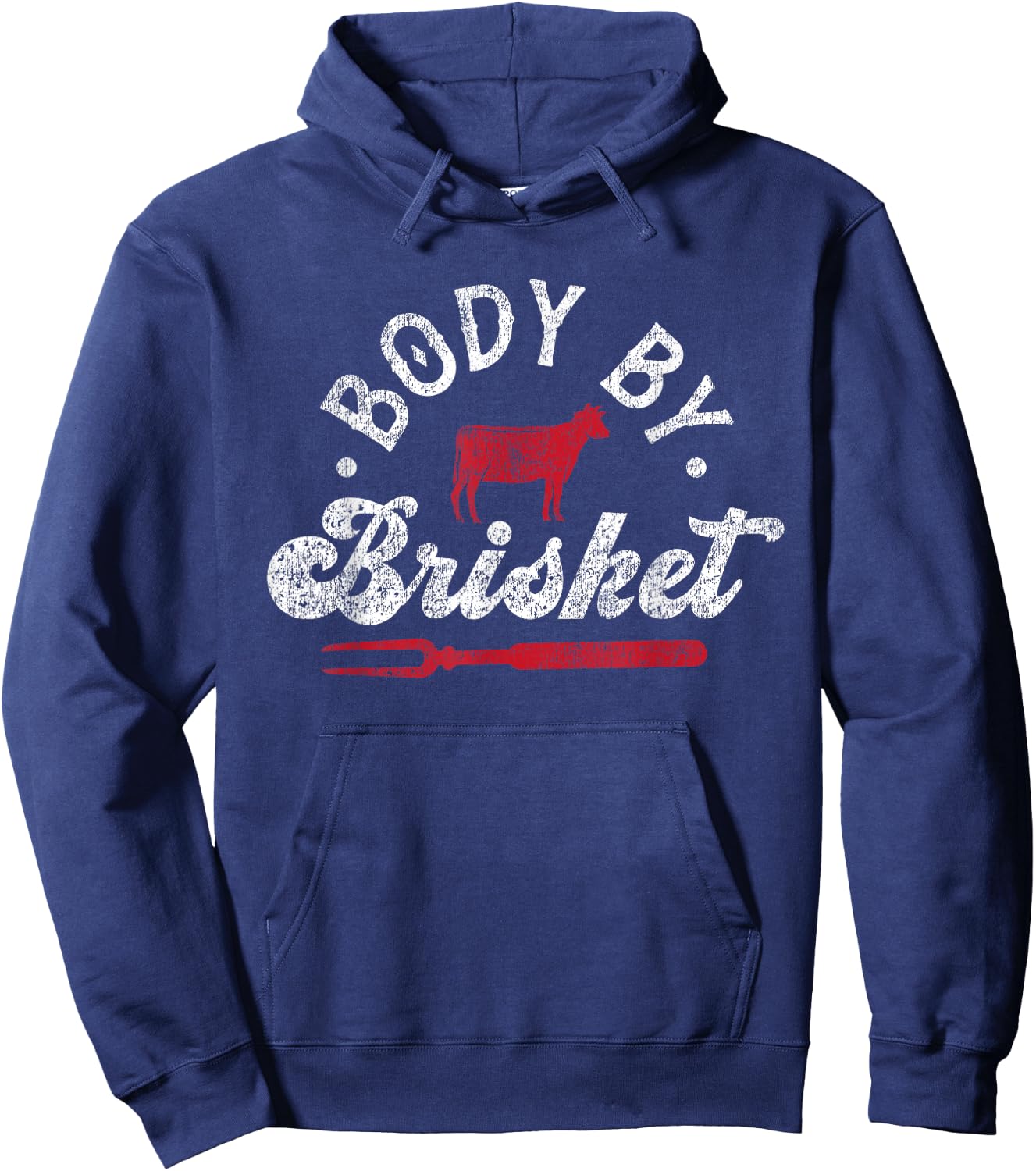 BBQ Smoker Body By Brisket Hoodie - Hoodie | Navy