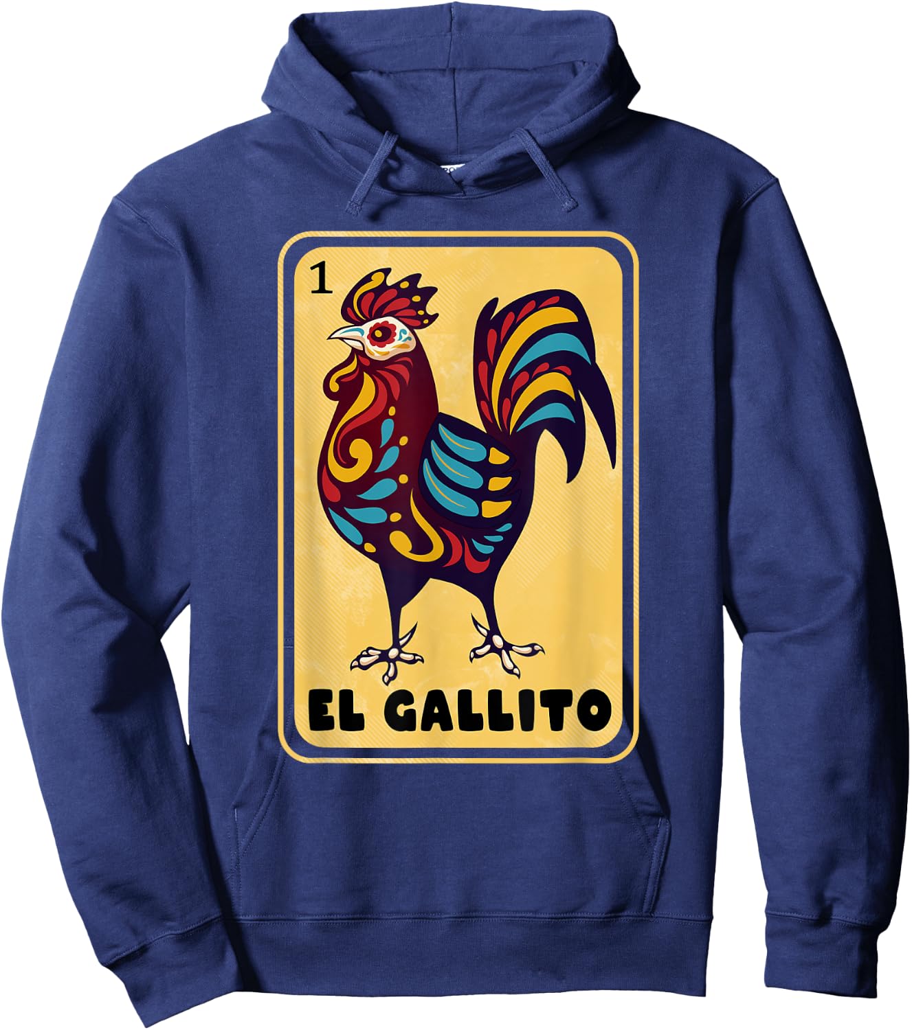 Spanish-Mexican Bingo Funny Gifts - El Gallito Hoodie - Hoodie | Navy