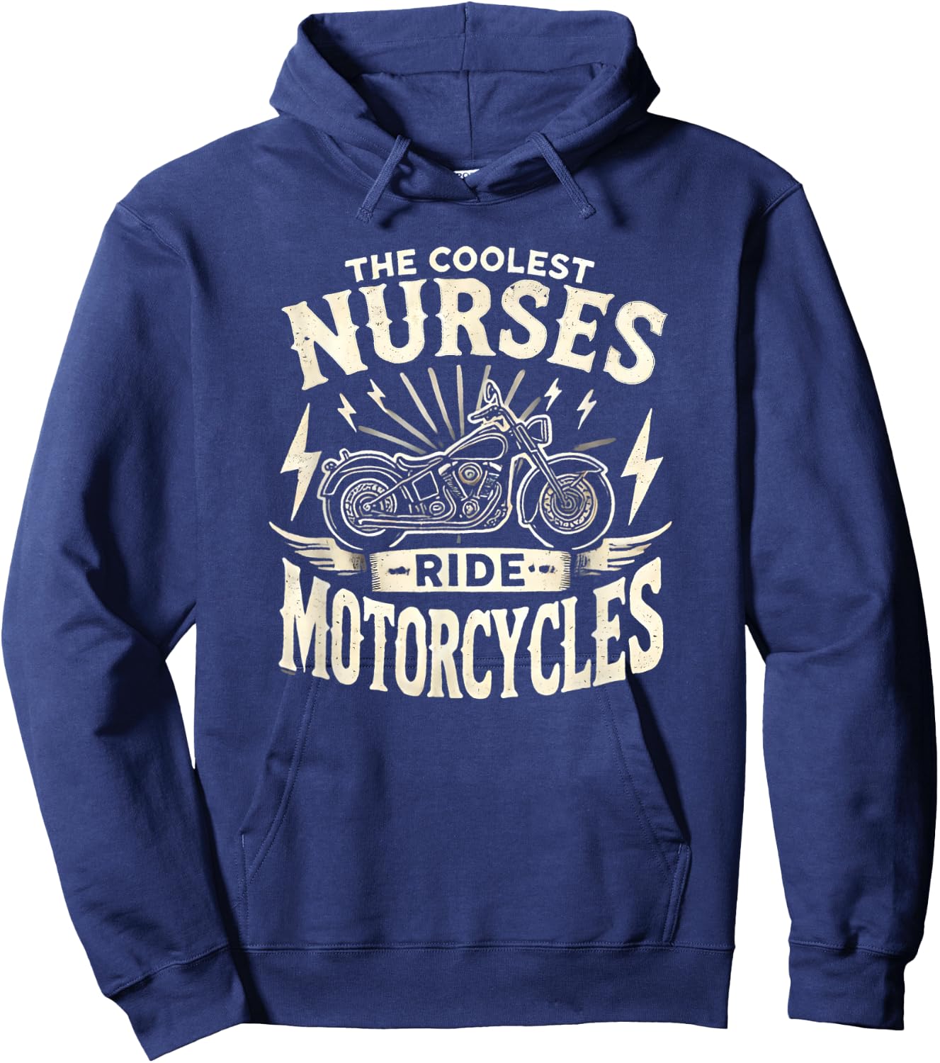 The Coolest Nurses Ride Motorcycles Biker Hoodie - Hoodie | Navy