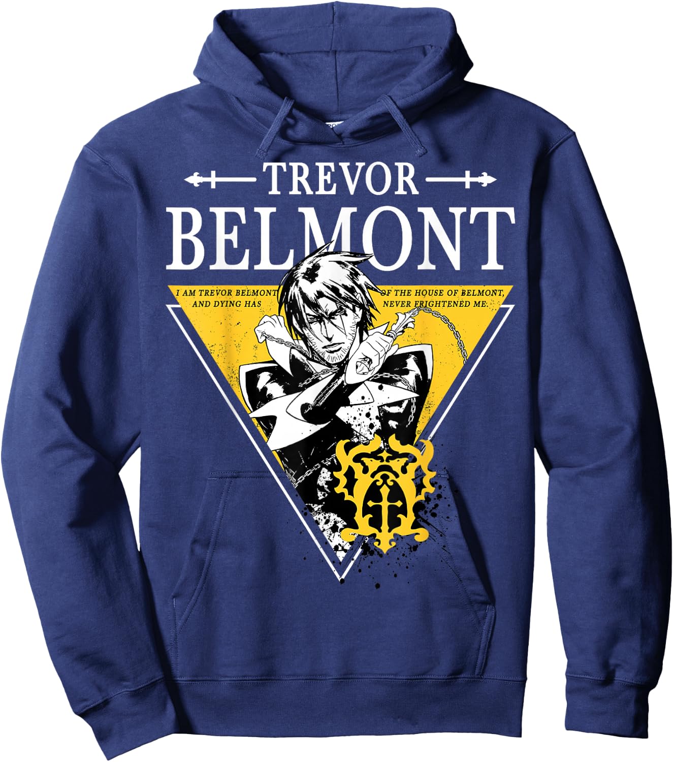 Castlevania Trevor Belmont Triangle Portrait Hoodie - Hoodie | Navy