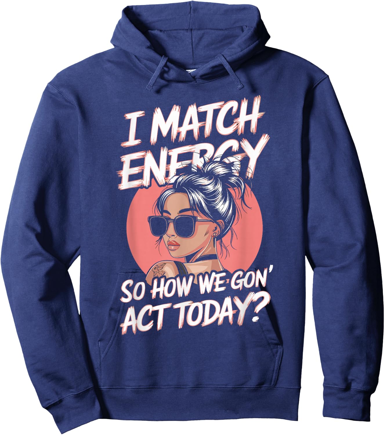 Funny Sarcasm Messy Buns Quotes for Busy Moms Hoodie - Hoodie | Navy