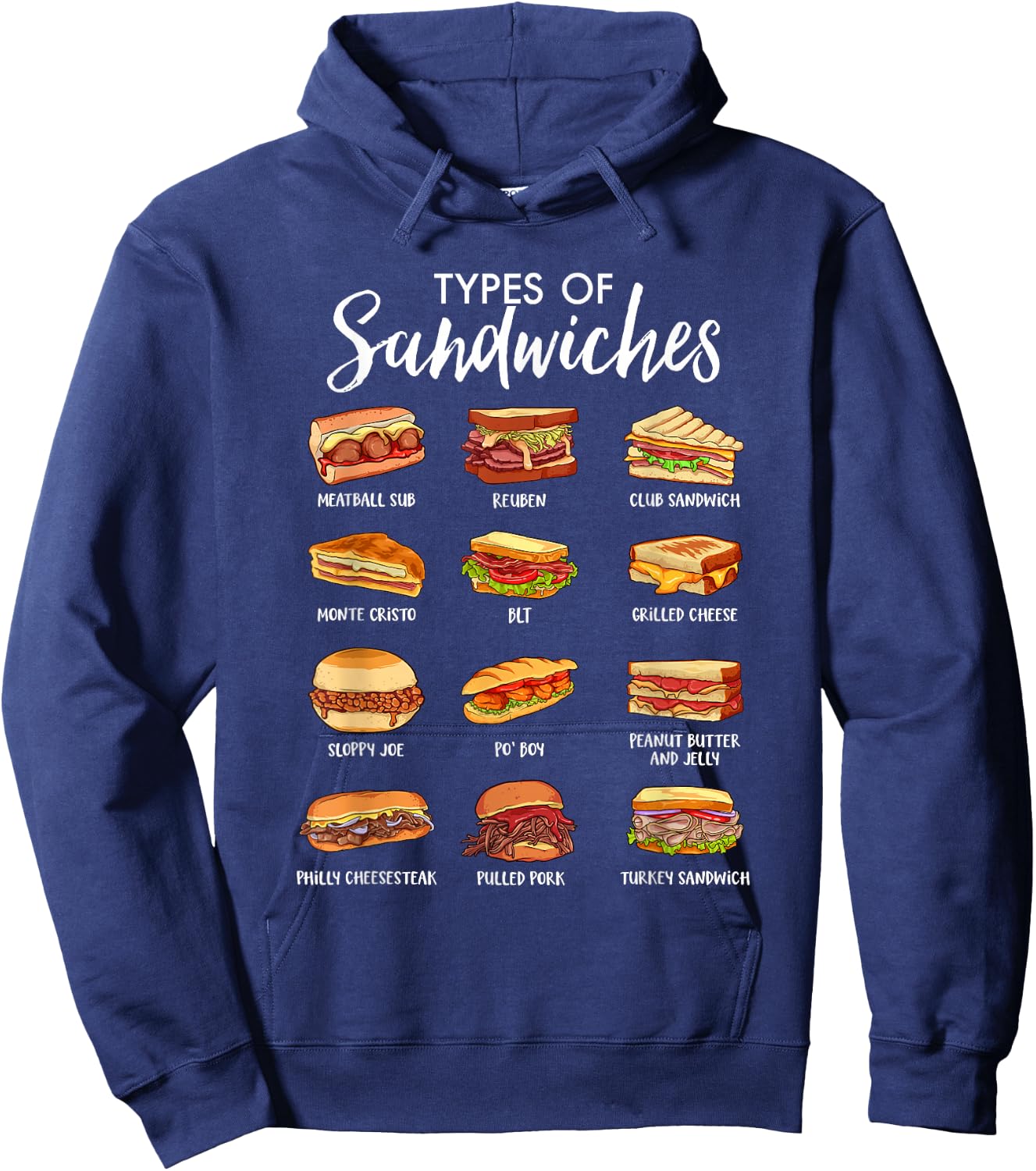 World of Sandwiches Hoodie - Hoodie | Navy
