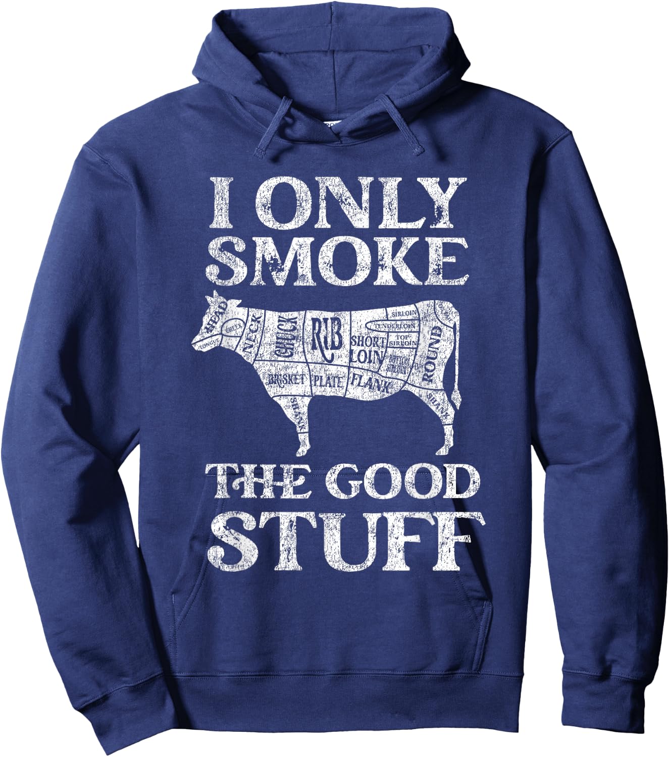 BBQ Smoker I Only Smoke The Good Stuff Hoodie - Hoodie | Navy