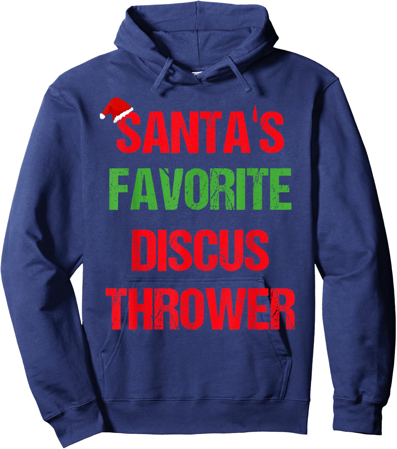 Discus Thrower Funny Pajama Christmas Gift Hoodie - Hoodie | Navy
