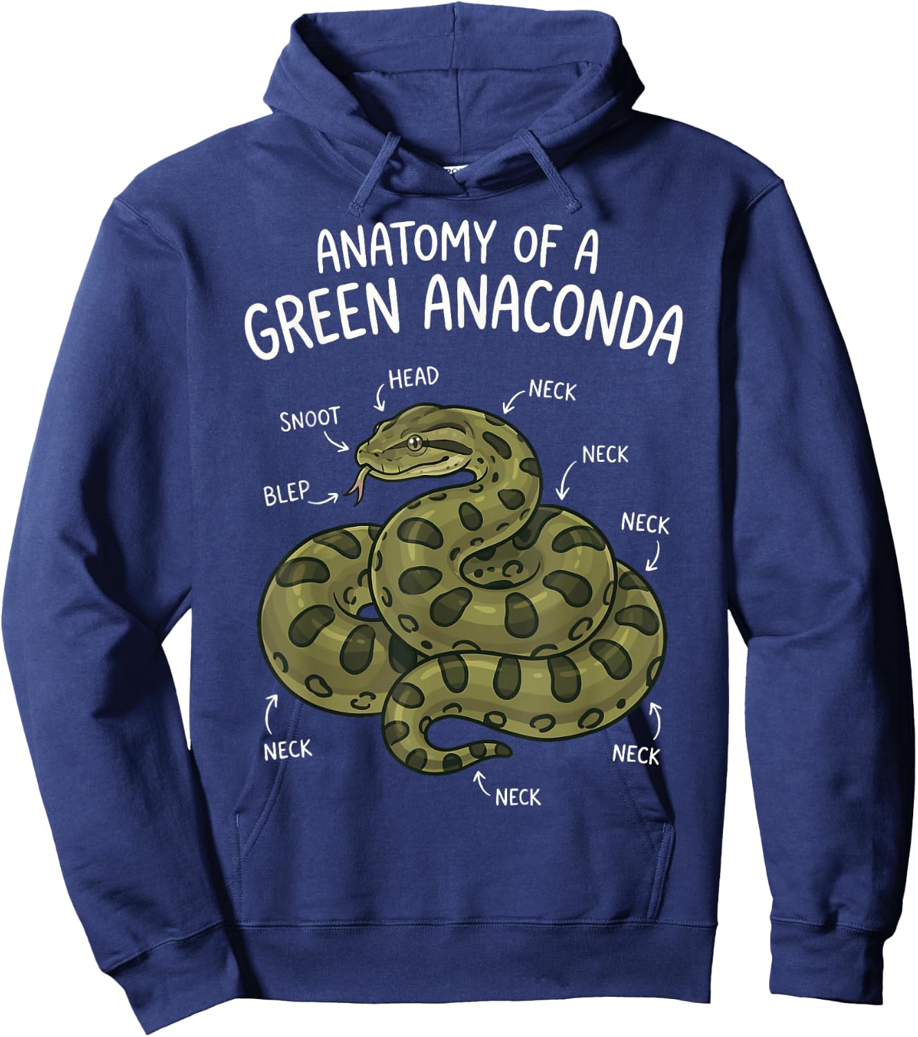 Anatomy of A Green Anaconda Hoodie - Hoodie | Navy