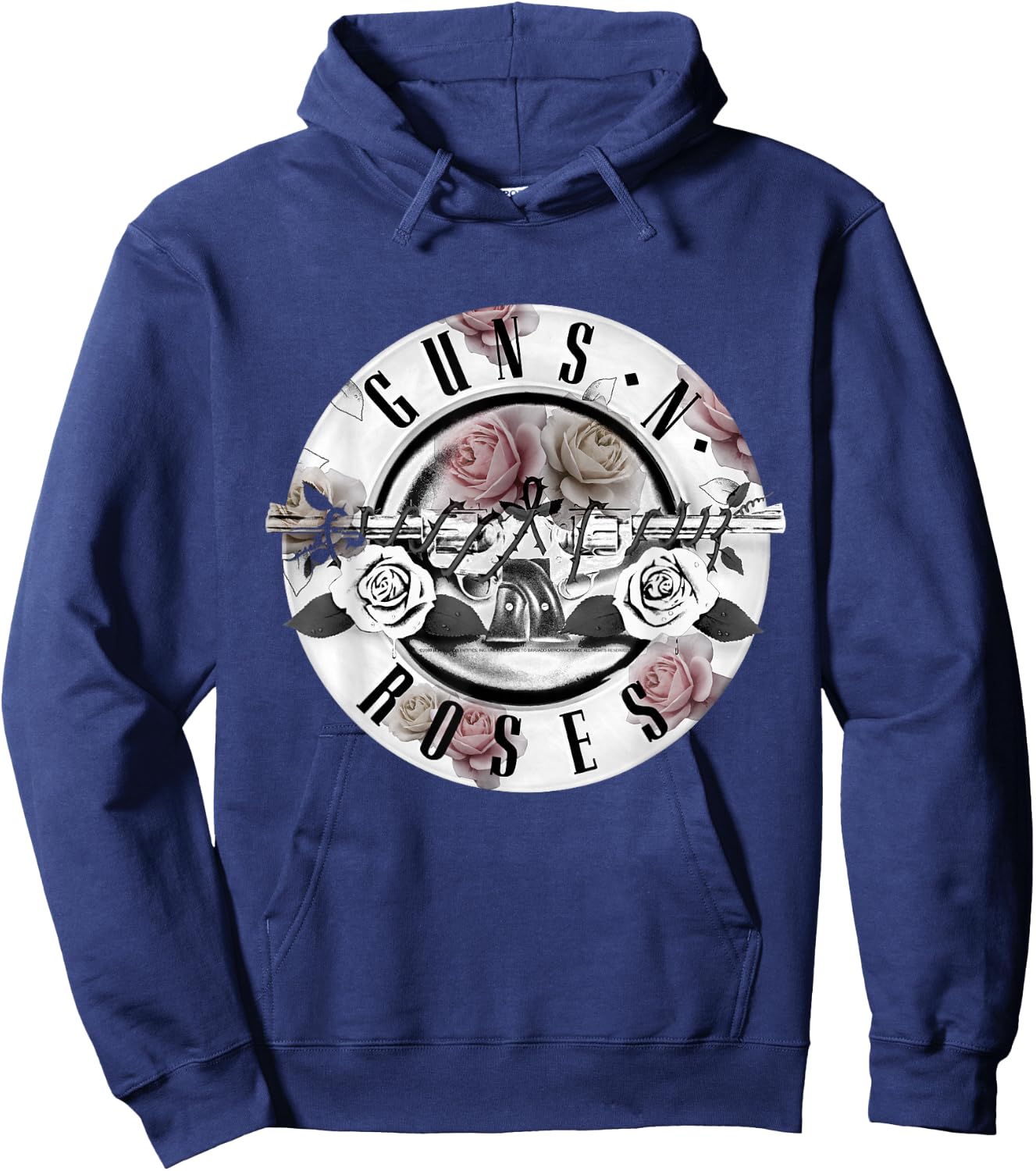 Guns N' Roses Floral Bullet Logo Hoodie - Hoodie | Navy