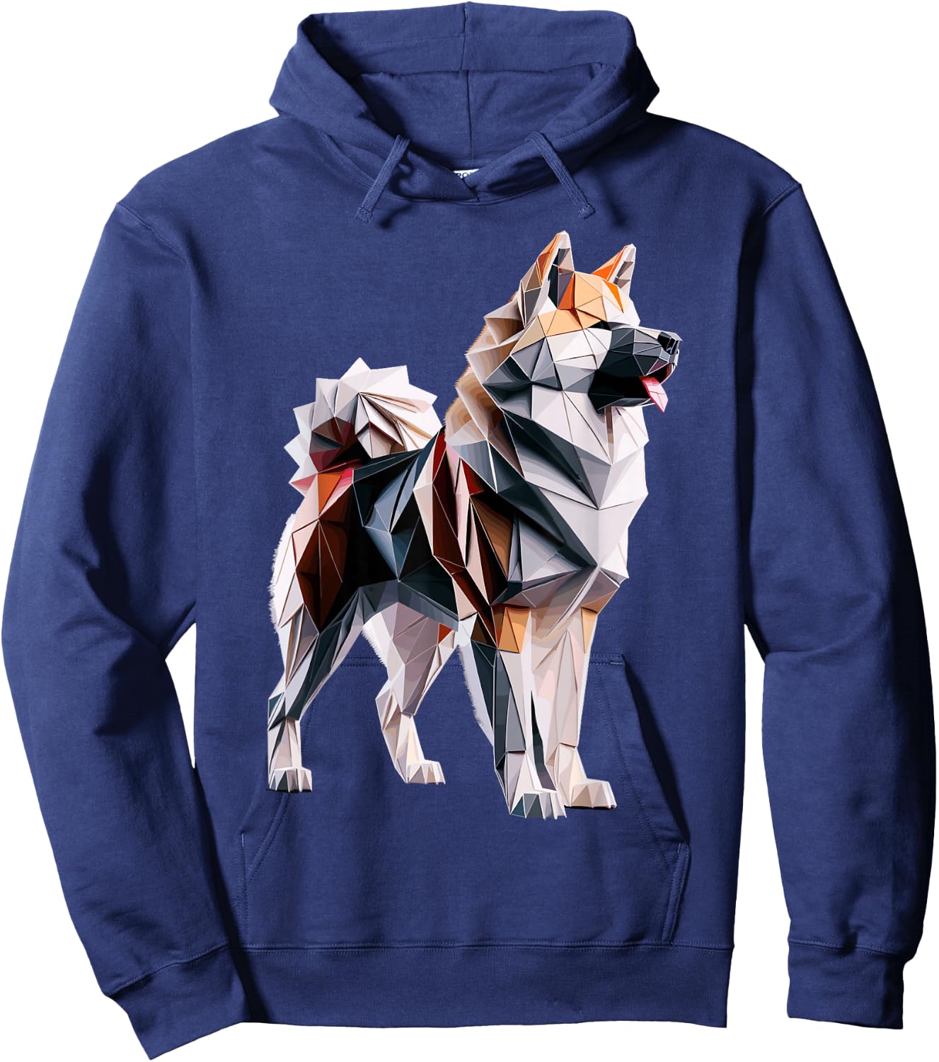 Origami Art Japanese Akita Inu Hoodie - Hoodie | Navy