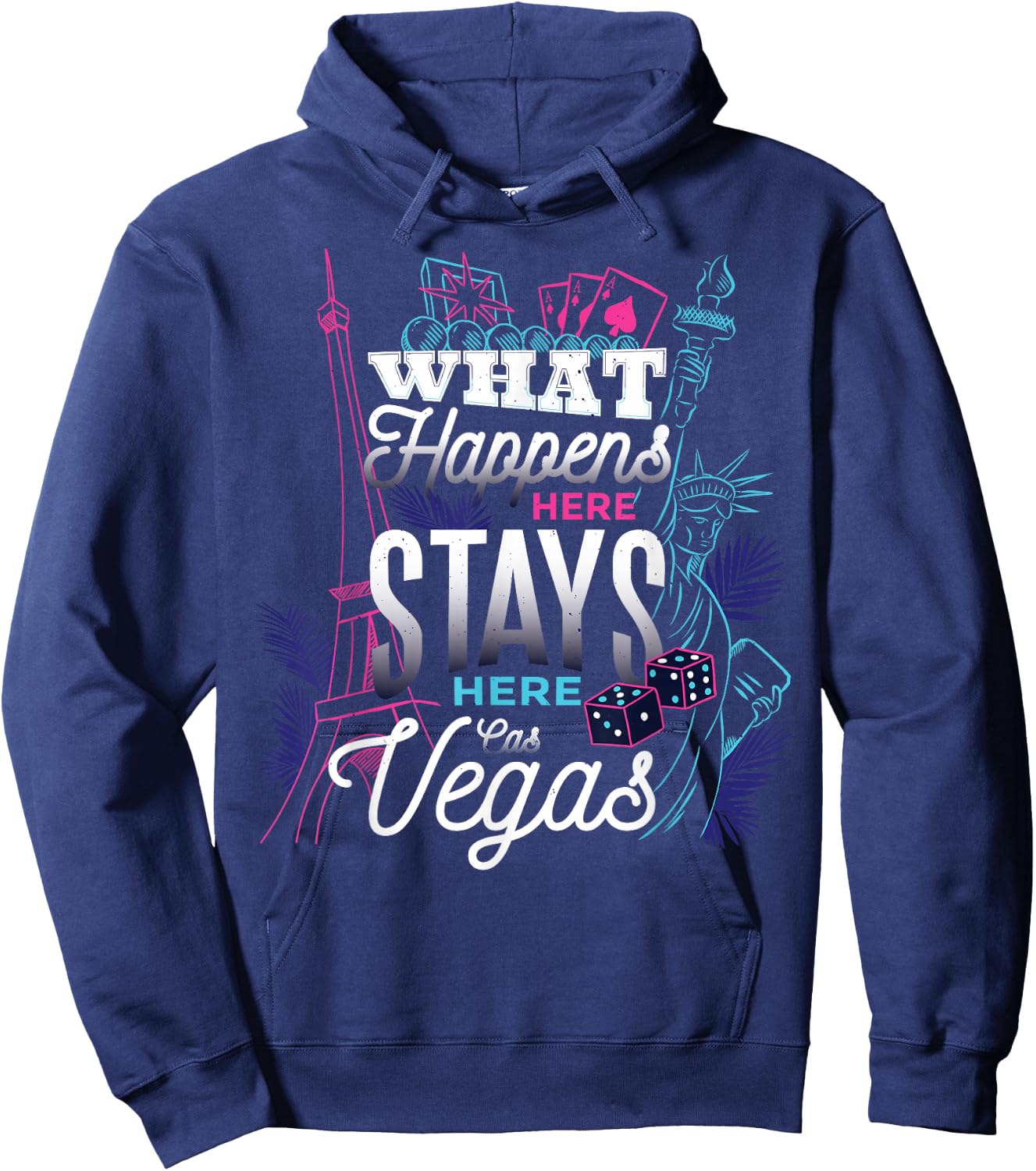 Las Vegas Trip Funny Quote Gambling Party Gift Hoodie - Hoodie | Navy