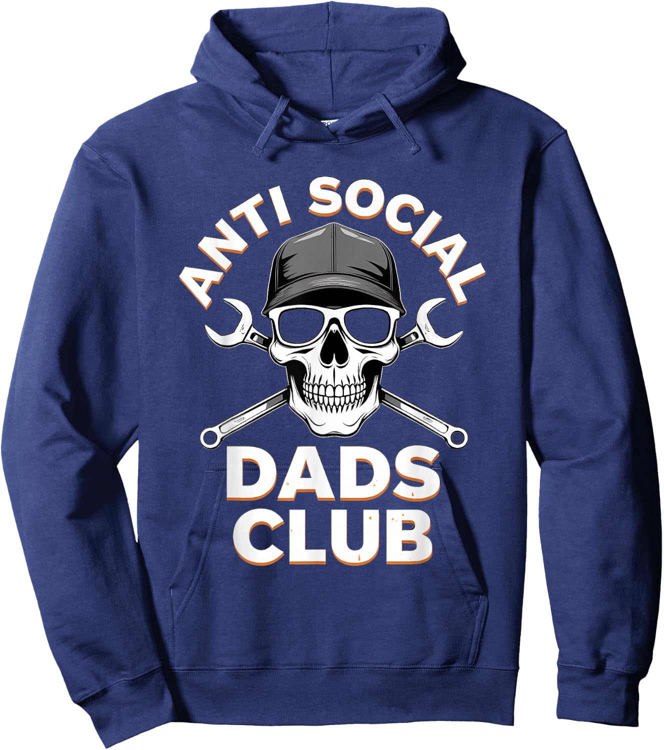 Fathers Day Gift Anti Social Dads Club Hoodie - Hoodie | Navy