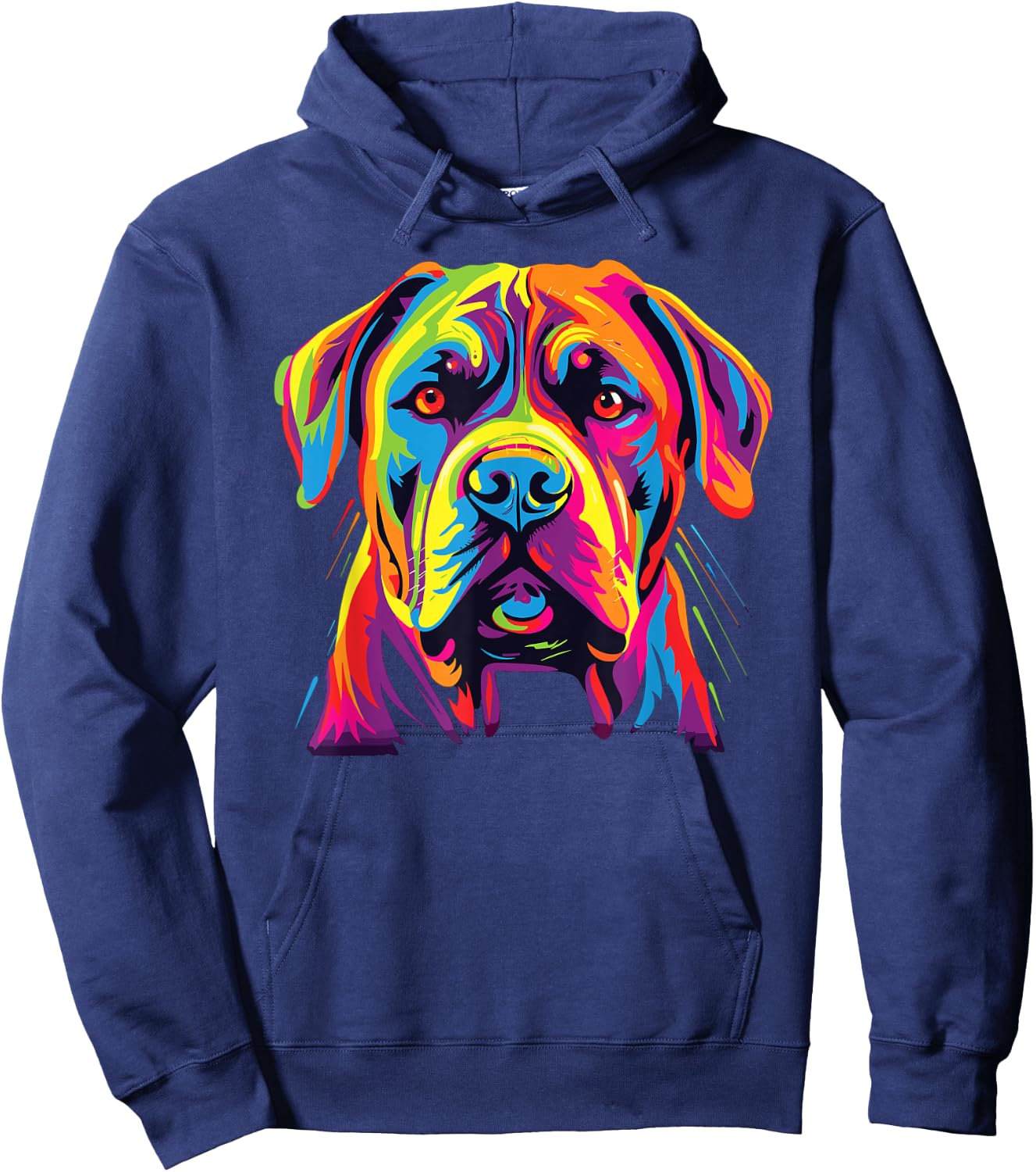 Watercolor Colorful Boerboel Dog Men Women Kids Hoodie - Hoodie | Navy