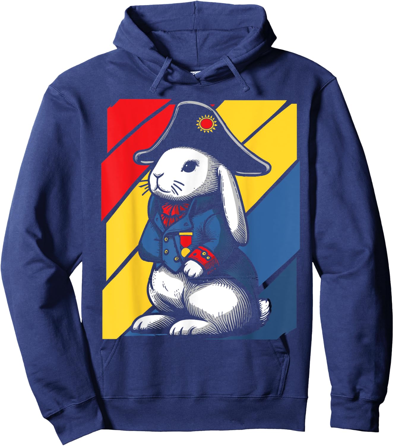 Napoleon Bonaparte Bunny French History Rabbit Hoodie - Hoodie | Navy