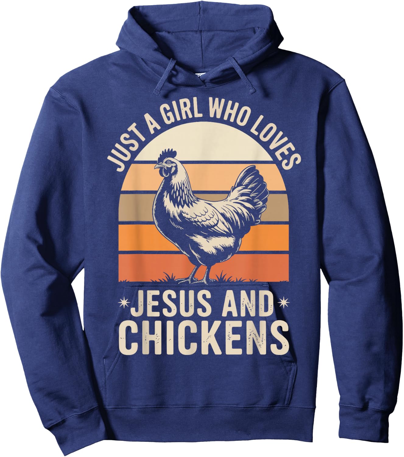 Just A Girl Who Loves Jesus And Chickens Hoodie - Hoodie | Navy