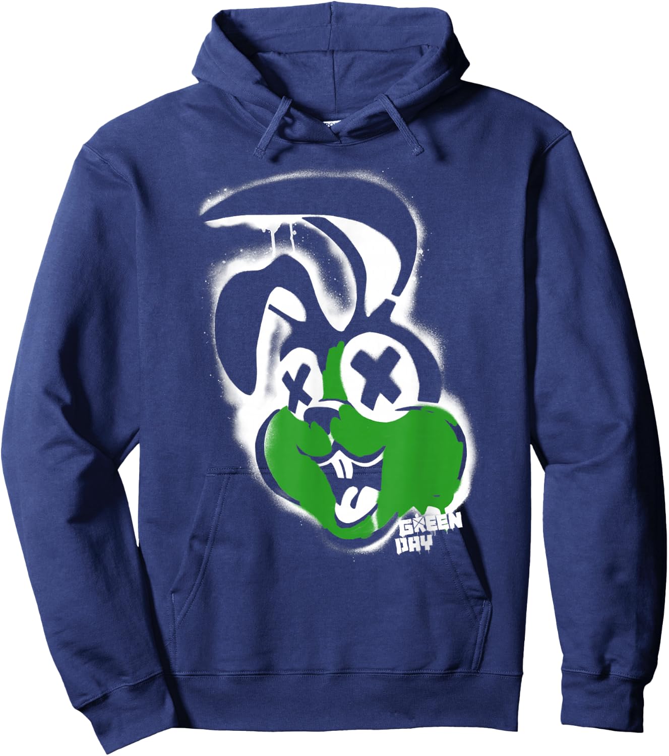Green Day Awesome Bunny , black Hoodie - Hoodie | Navy