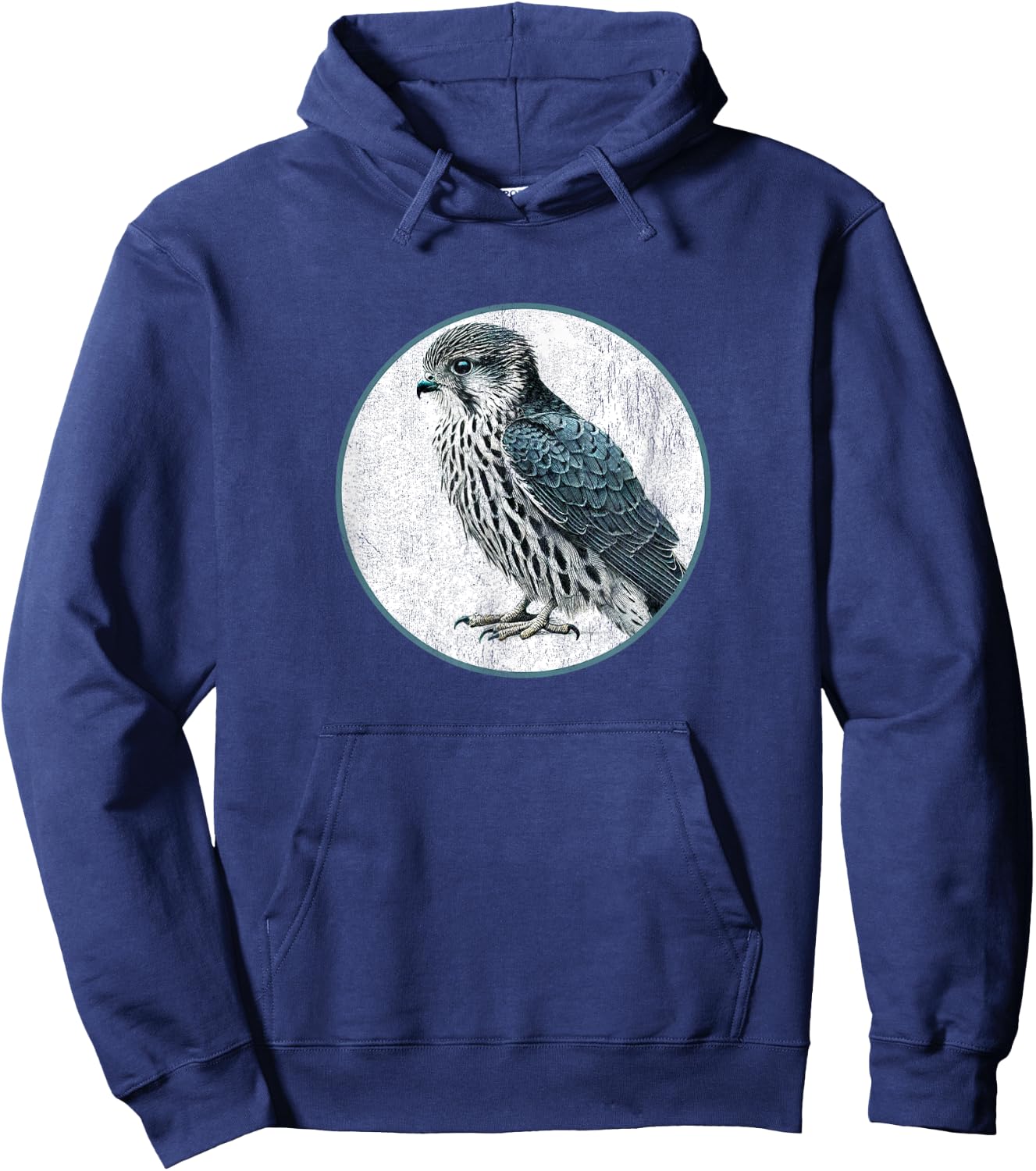 Colorful Retro Merlin Bird Design Hoodie - Hoodie | Navy