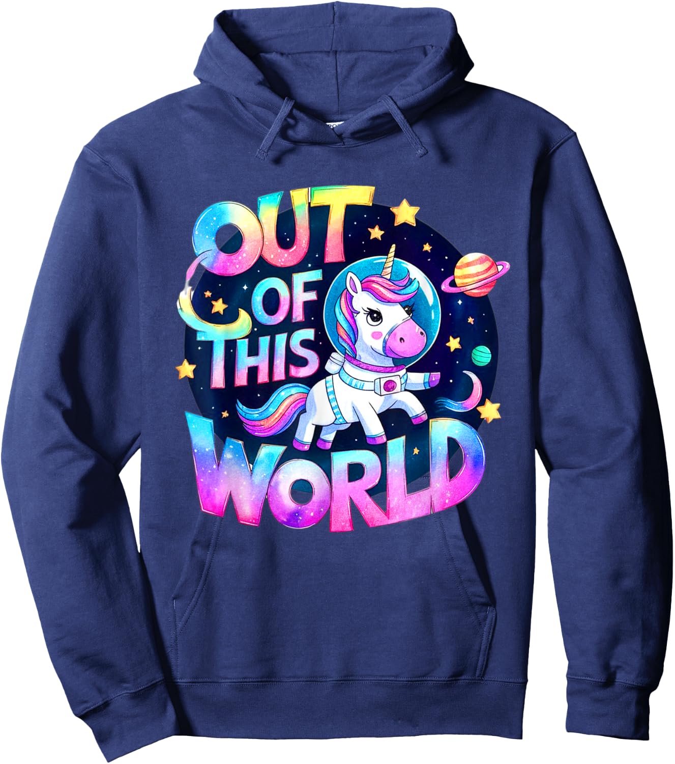 Aventure Kawaii Astronaute Licorne Hoodie - Hoodie | Navy