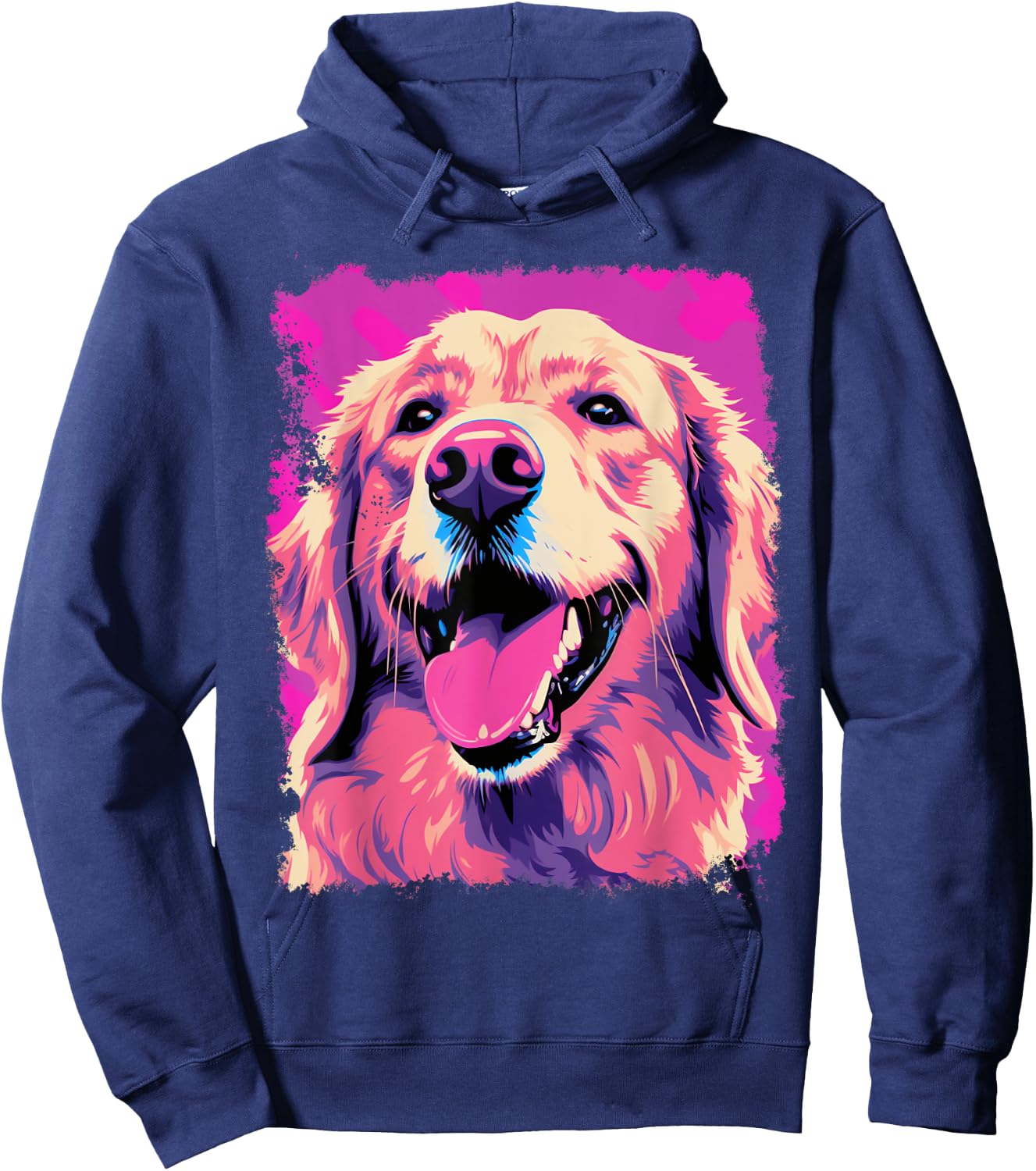 Golden Retriever Pink Hoodie - Hoodie | Navy