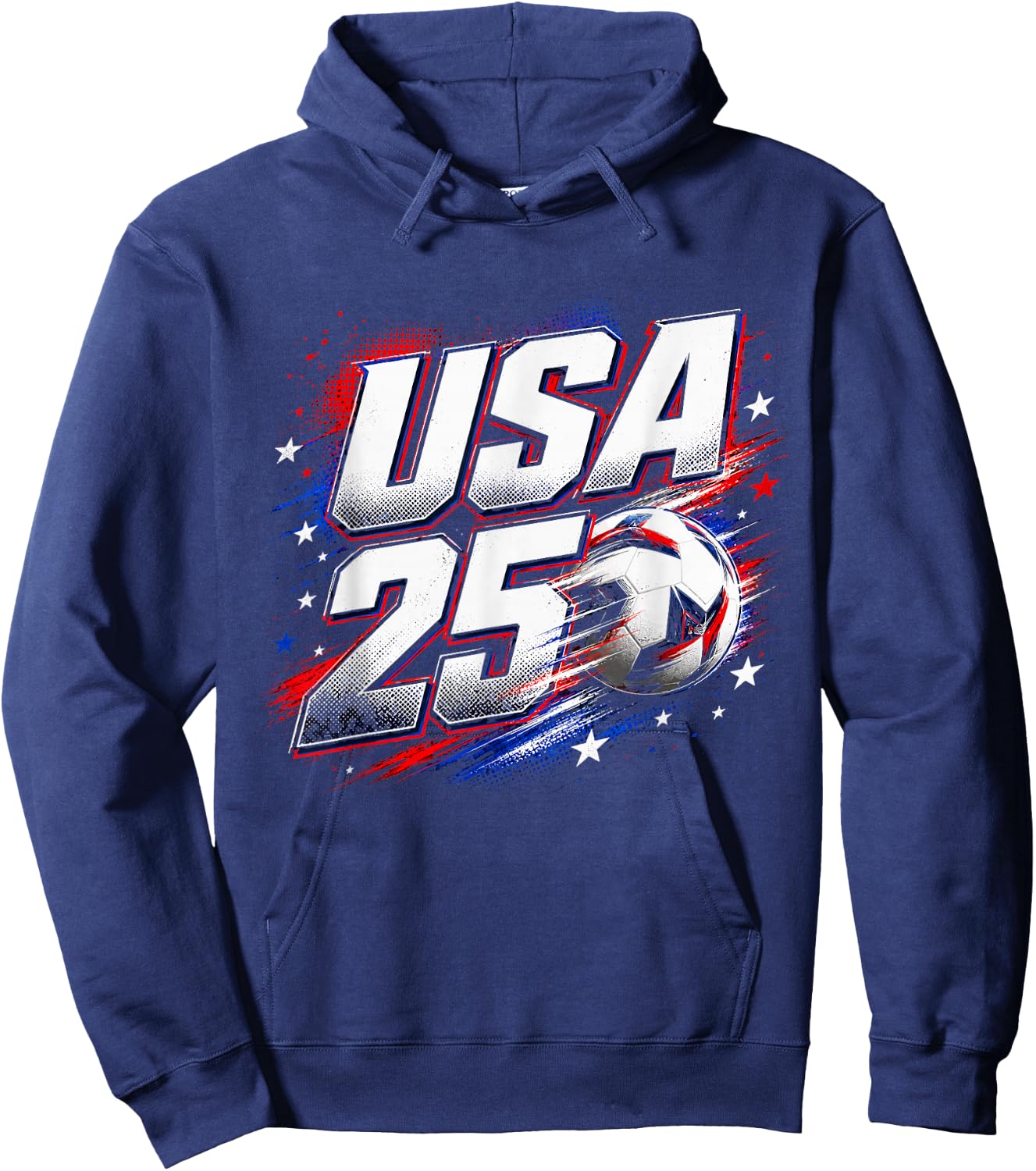 USA Red White Blue Athletic Sports 250 Years Hoodie - Hoodie | Navy