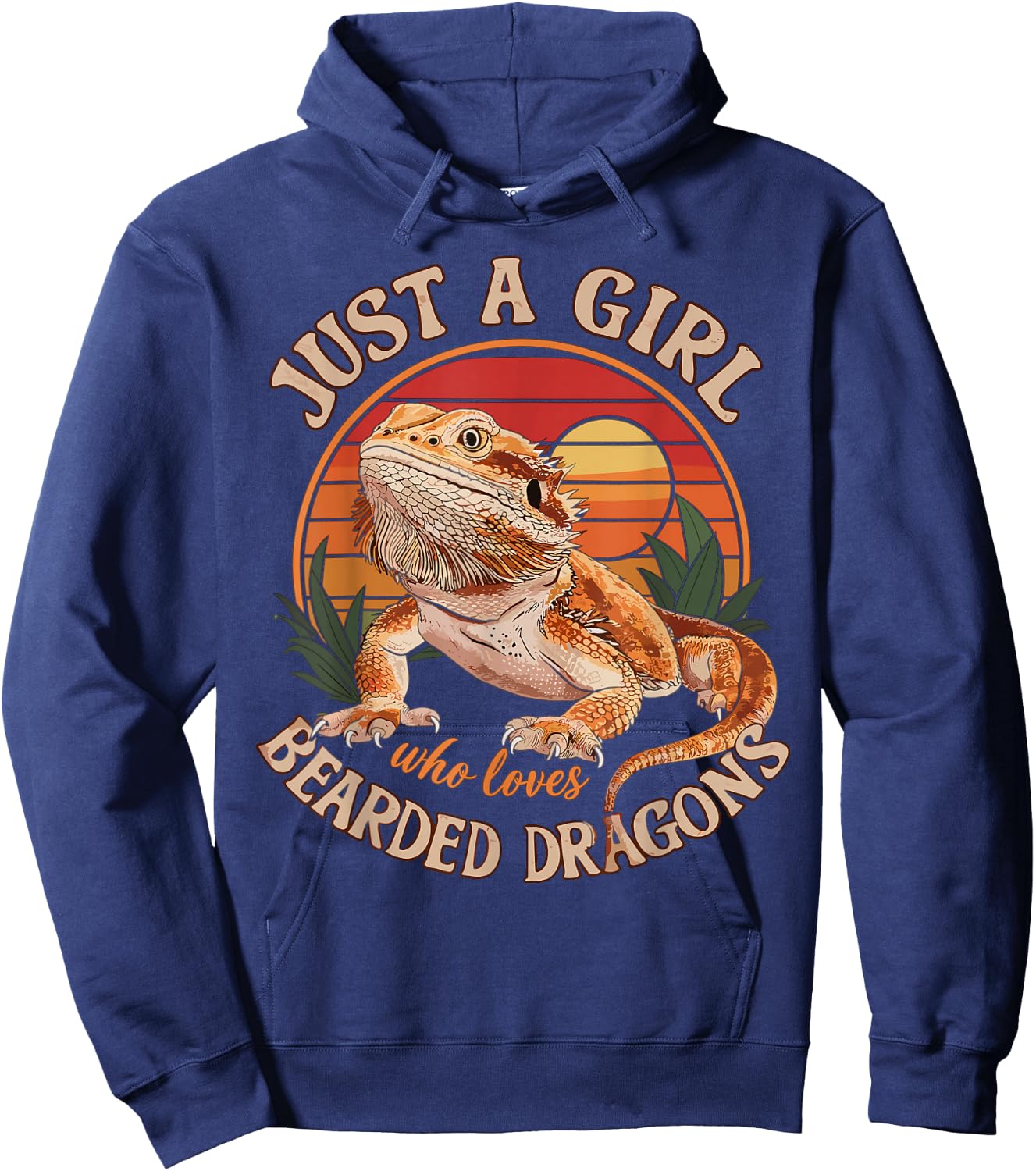 Just a Girl Who Loves Bearded Dragon Hoodie - Hoodie | Navy