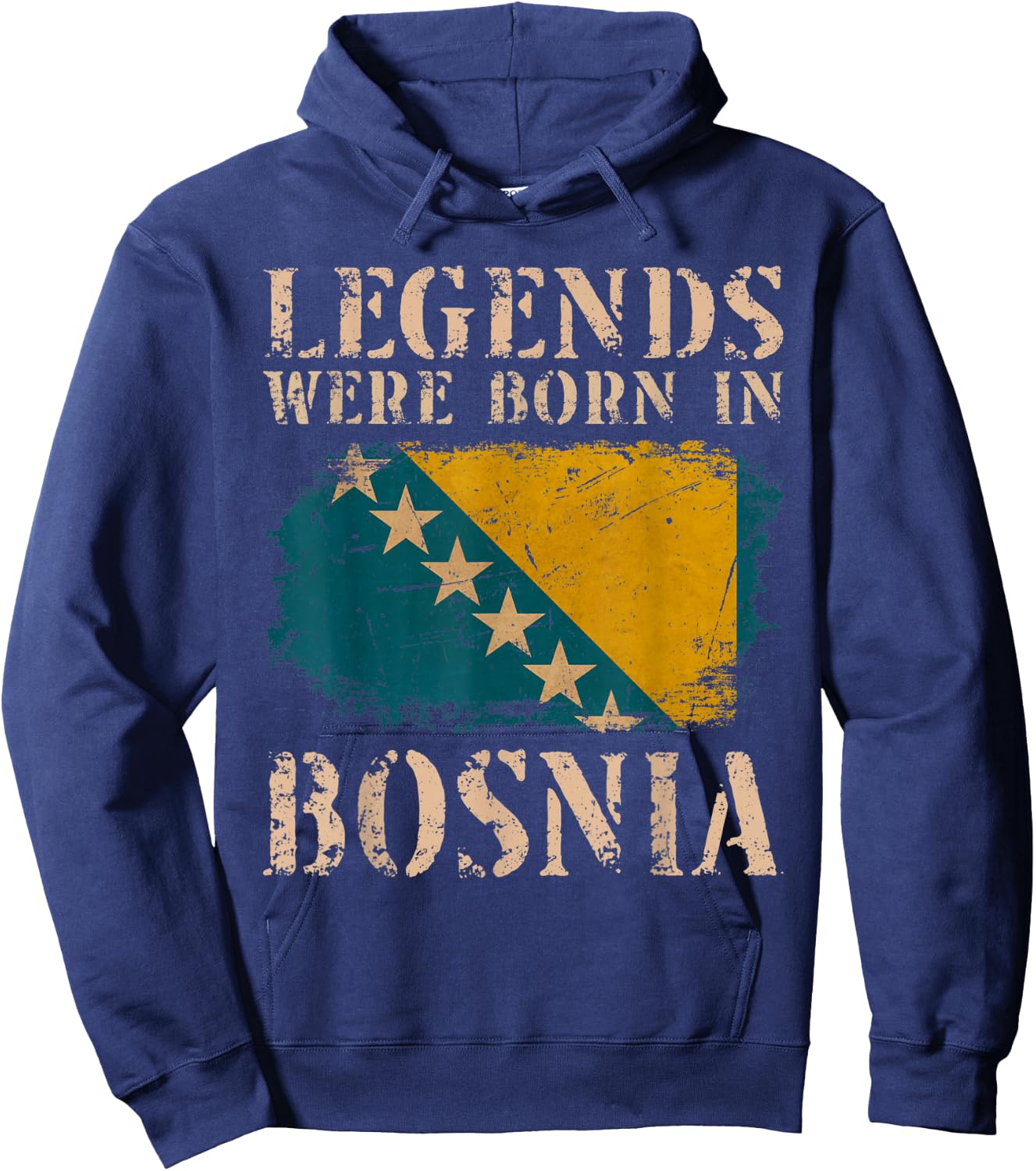 Vintage Design Bosnische Flagge Bosnien Hoodie - Hoodie | Navy