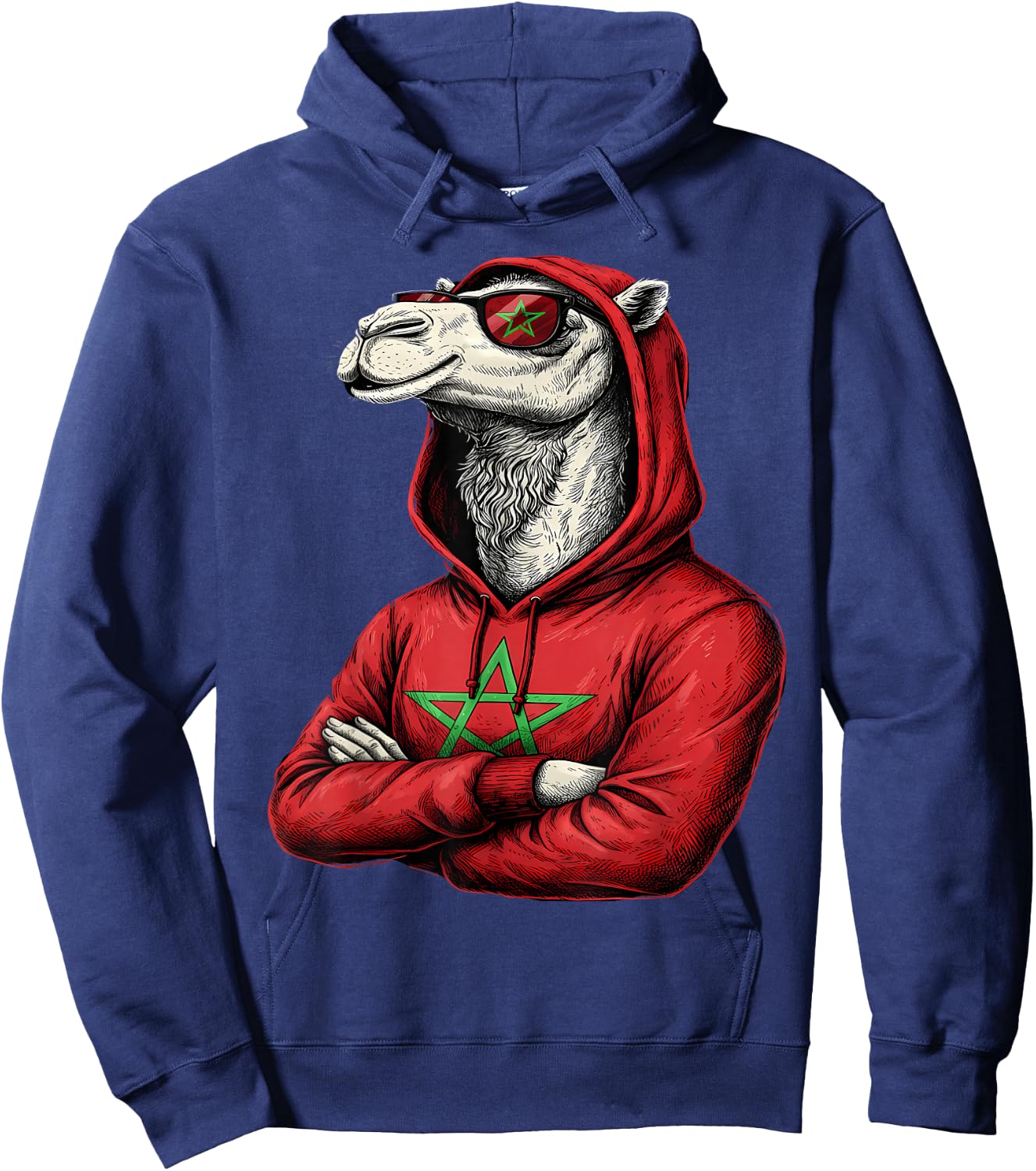Morocco Flag Moroccan Pride Hoodie - Hoodie | Navy