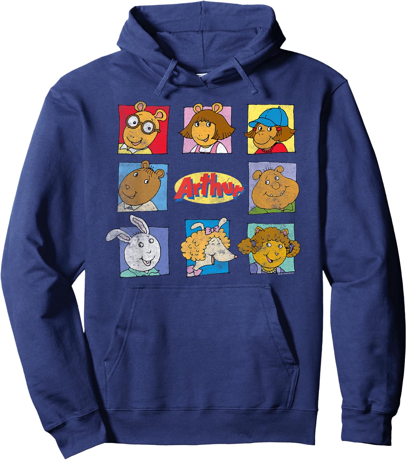 Arthur Arthur & Friends Grid With Logo Hoodie - Hoodie | Navy