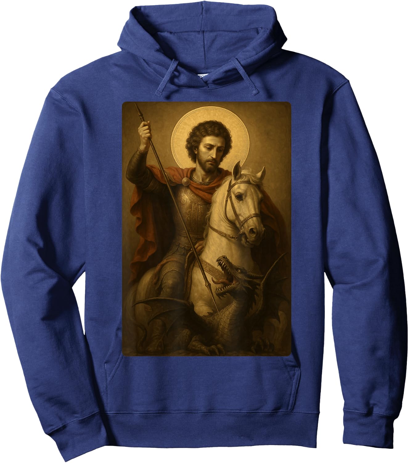 Icône orthodoxe de Saint Georges et Le Dragon Hoodie - Hoodie | Navy