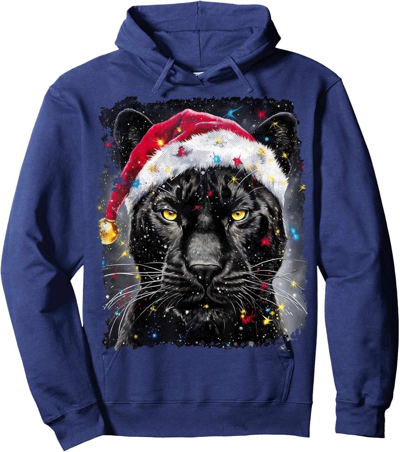 Xmas Panther Black Christmas Hoodie - Hoodie | Navy