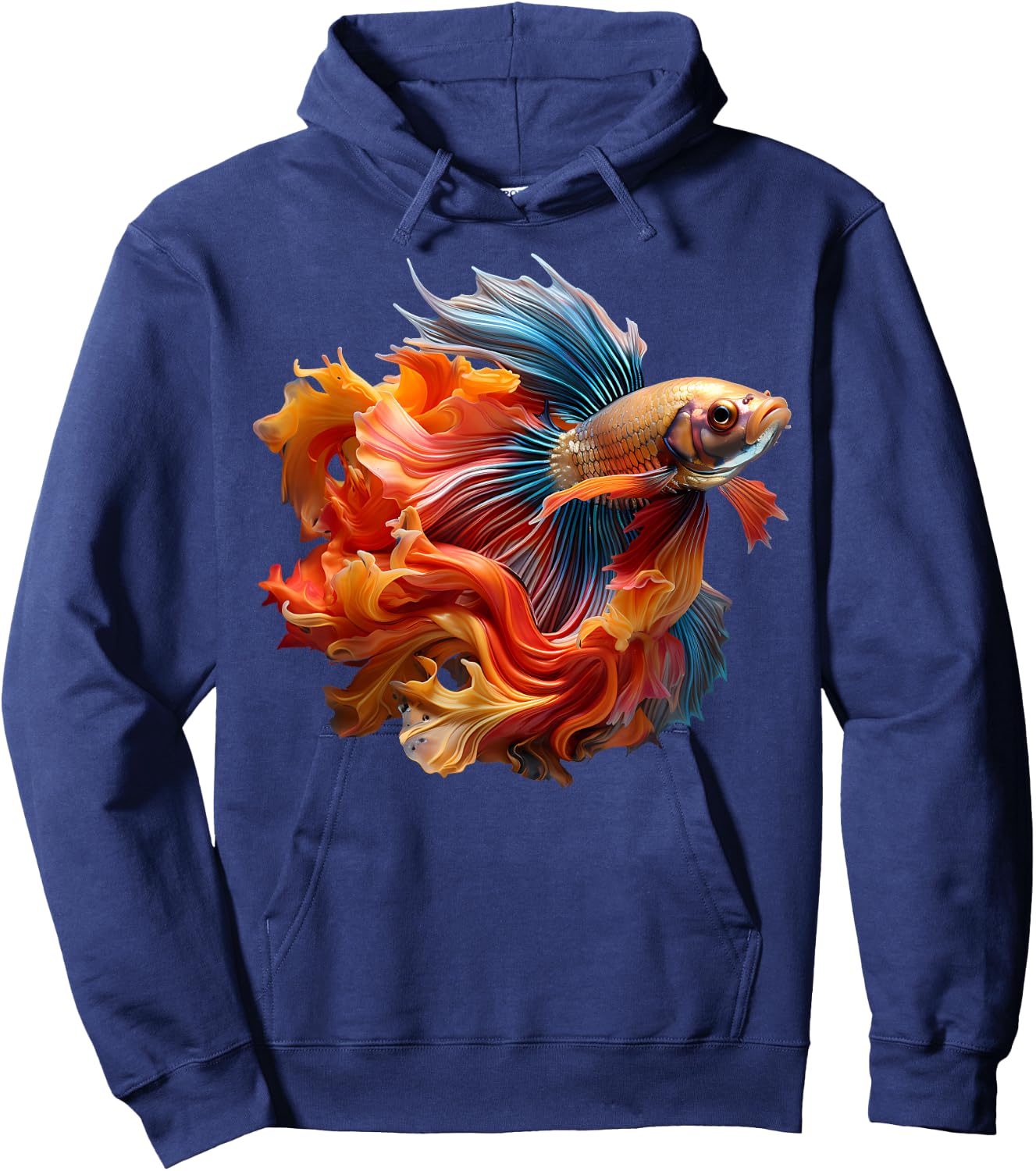 Fish Makes Life Betta Siamese Betta Aquascaping Hoodie - Hoodie | Navy