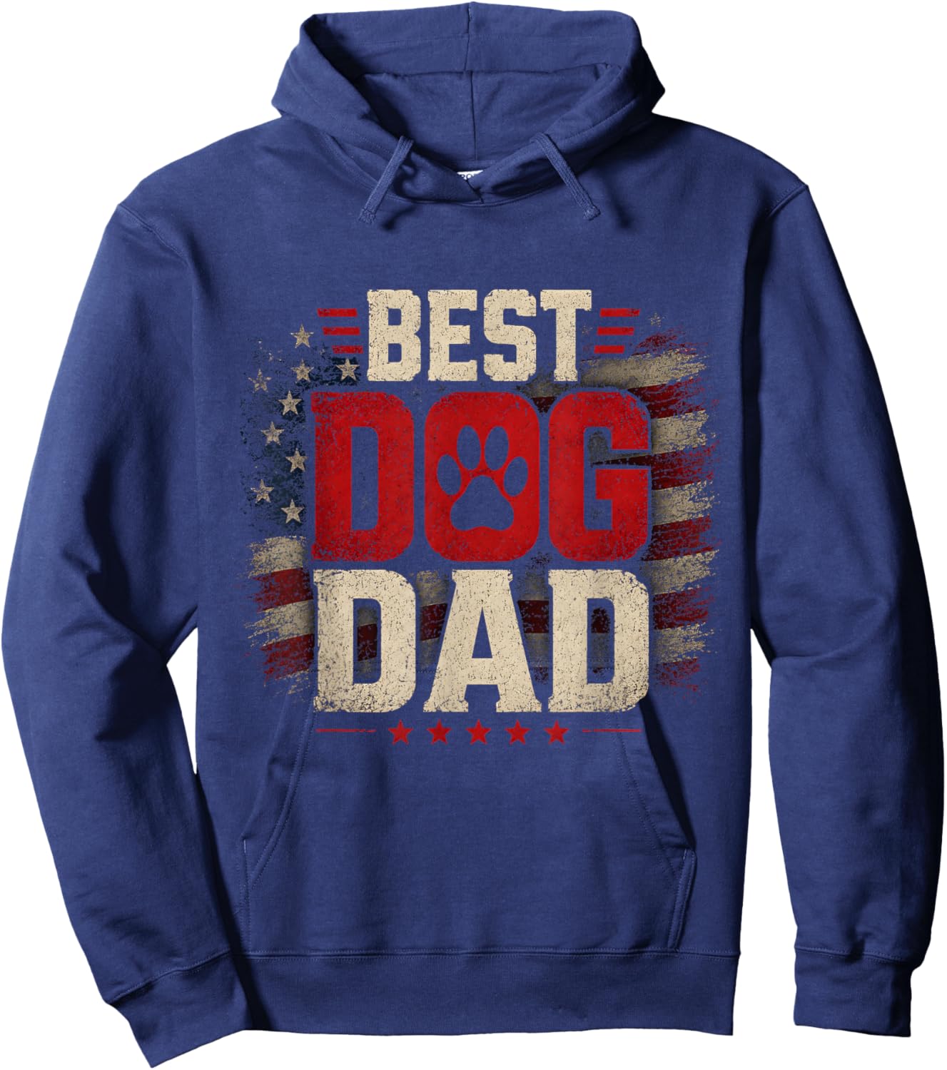 Funny Dad Fathers Day Dog Dad Hoodie - Hoodie | Navy