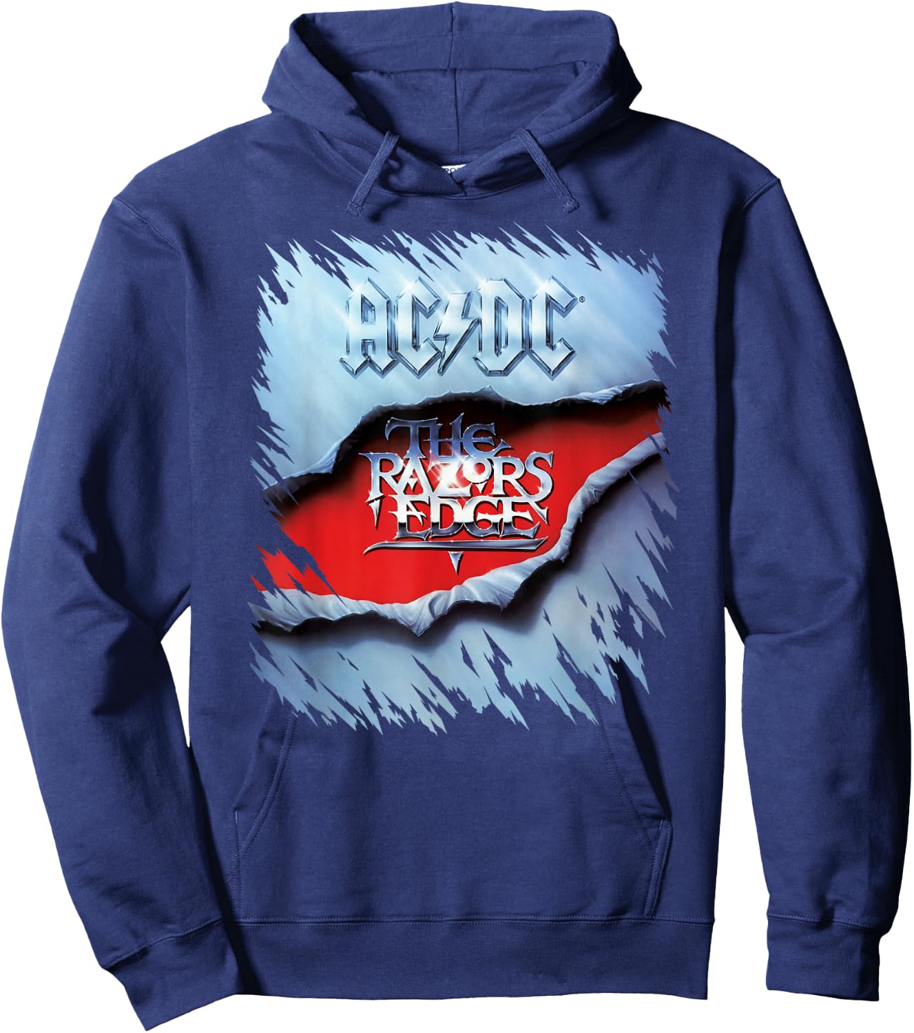 AC/DC The Razor's Edge Album Cover , black Hoodie - Hoodie | Navy
