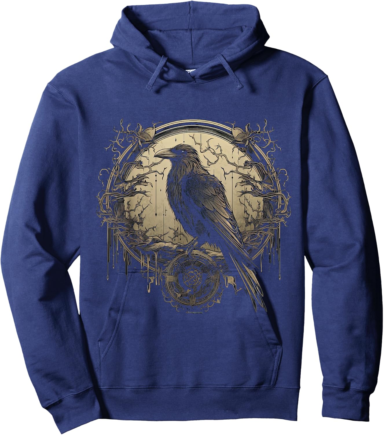 Odin Raven Celtic Viking Valhalla Pagan Hoodie - Hoodie | Navy