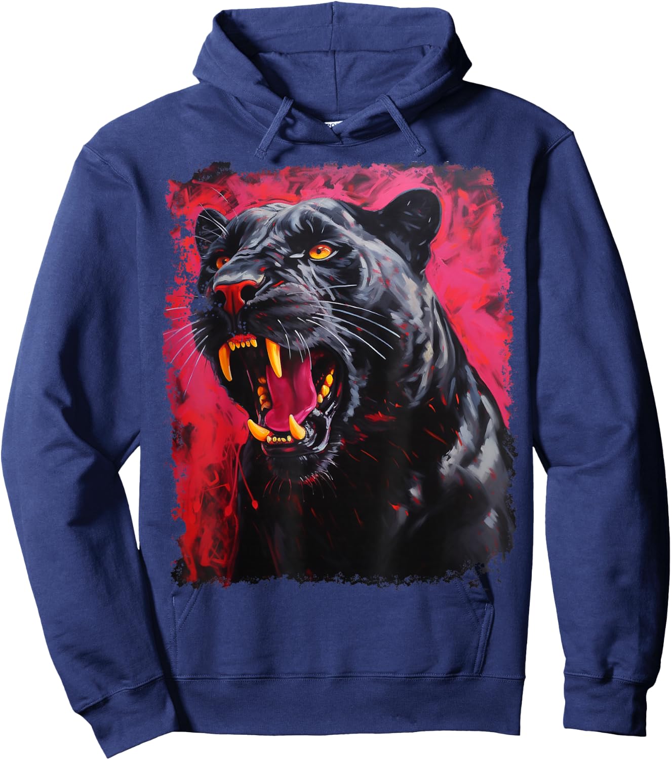 Red Panther Black Hoodie - Hoodie | Navy