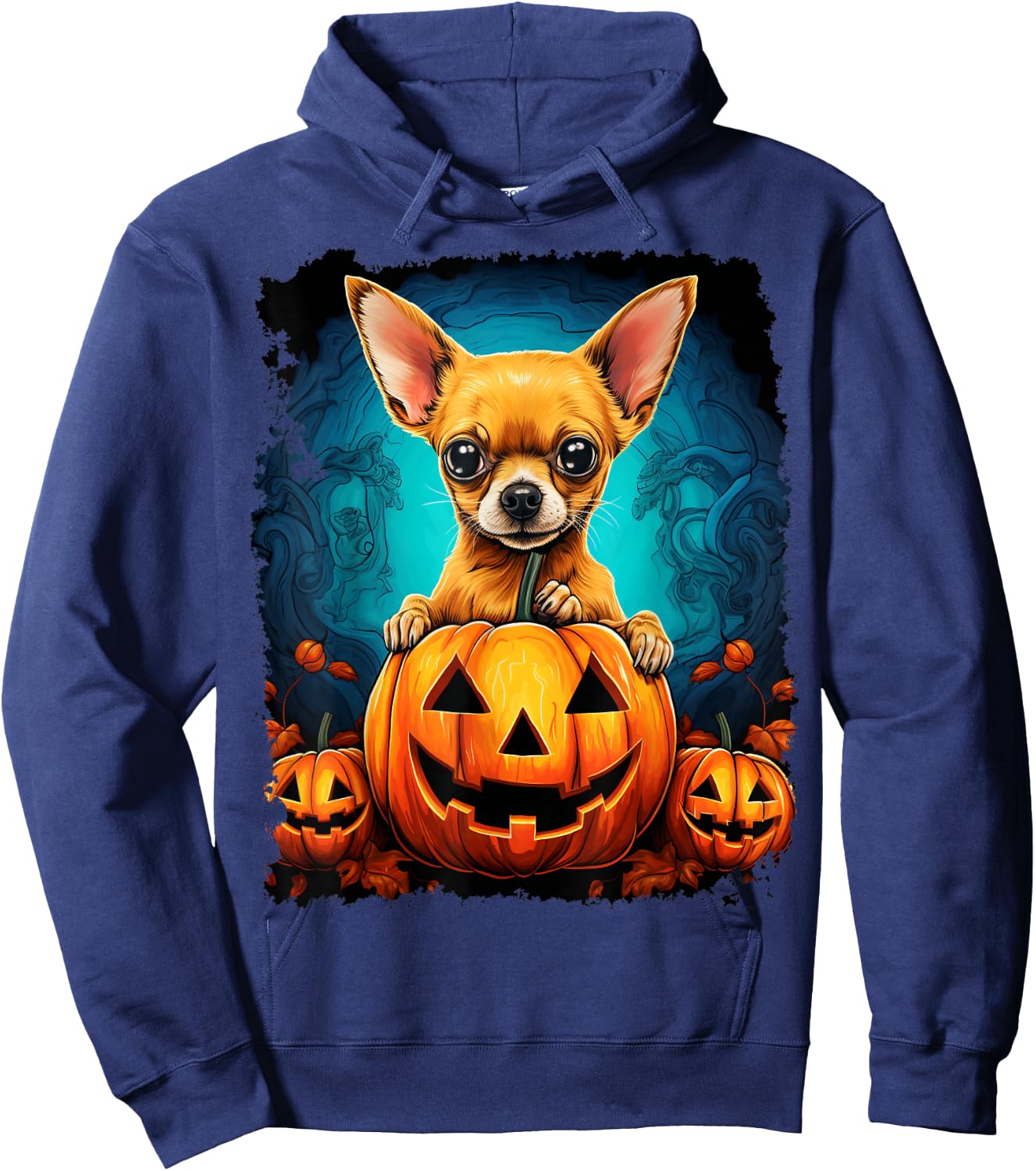 Pop Art Dog Chihuahua Halloween Women Kids Hoodie - Hoodie | Navy